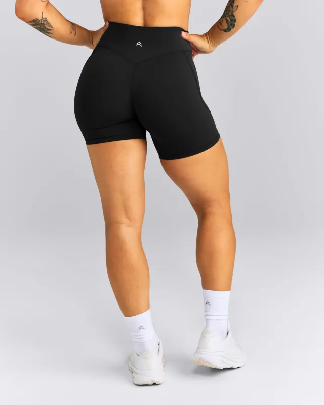 UnifiedMove™ High Waisted Pocket Shorts with Bonding | Black made by Oner Active