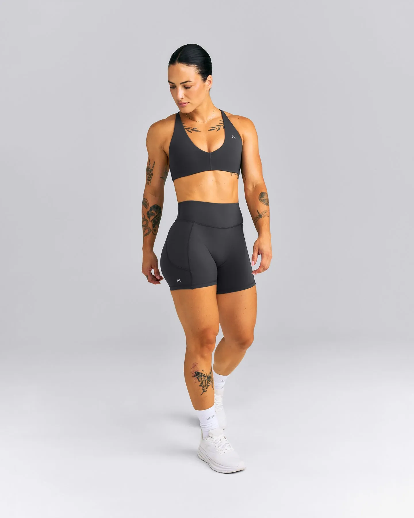 UnifiedMove™ High Waisted Pocket Shorts with Bonding | Coal sold by Oner Active product image thumbnail 3