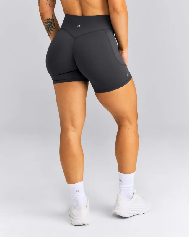 UnifiedMove™ High Waisted Pocket Shorts with Bonding | Coal made by Oner Active