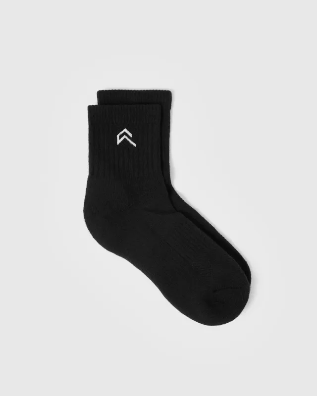 Mid Crew Socks 3 Pack | Black sold by Oner Active