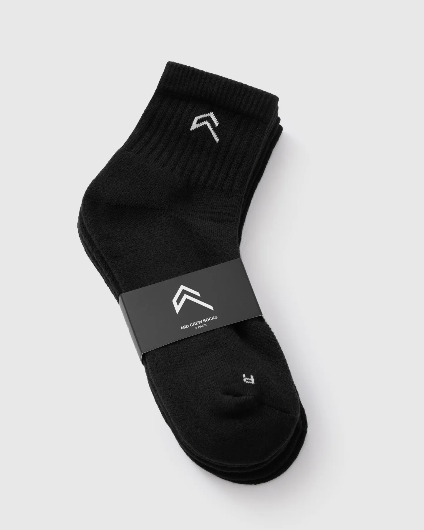 Mid Crew Socks 3 Pack | Black sold by Oner Active product image thumbnail 5