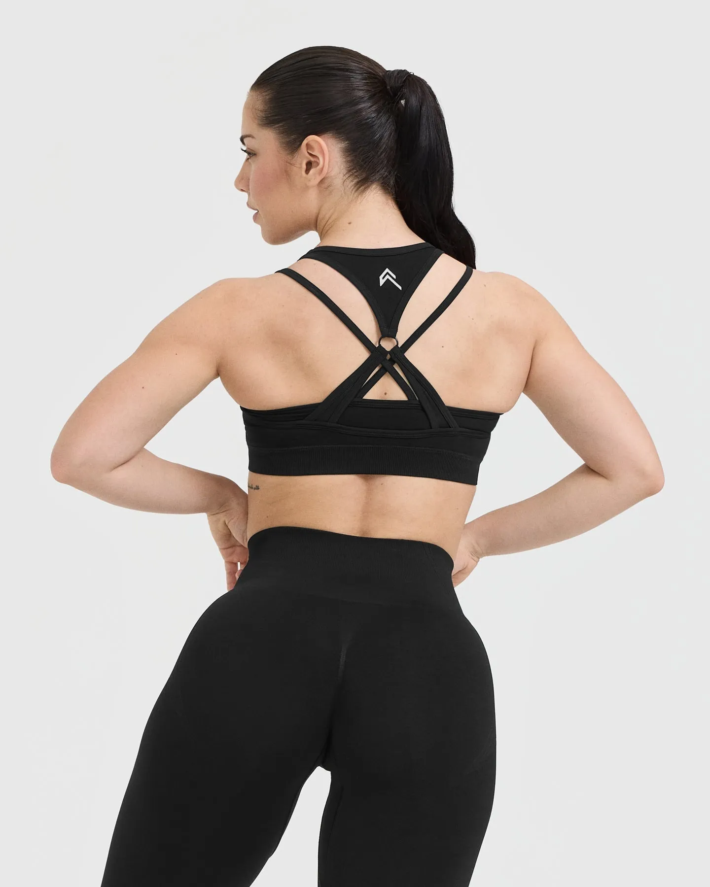 Effortless Seamless Layered Sports Bra | Black sold by Oner Active product image thumbnail 2