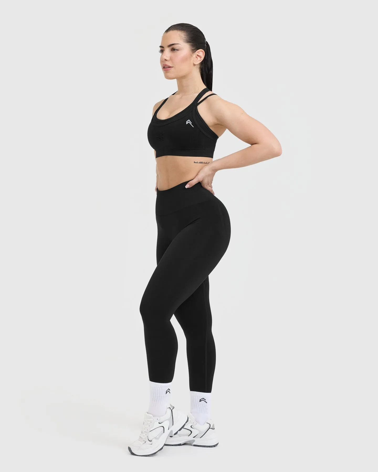 Effortless Seamless Layered Sports Bra | Black sold by Oner Active product image thumbnail 3