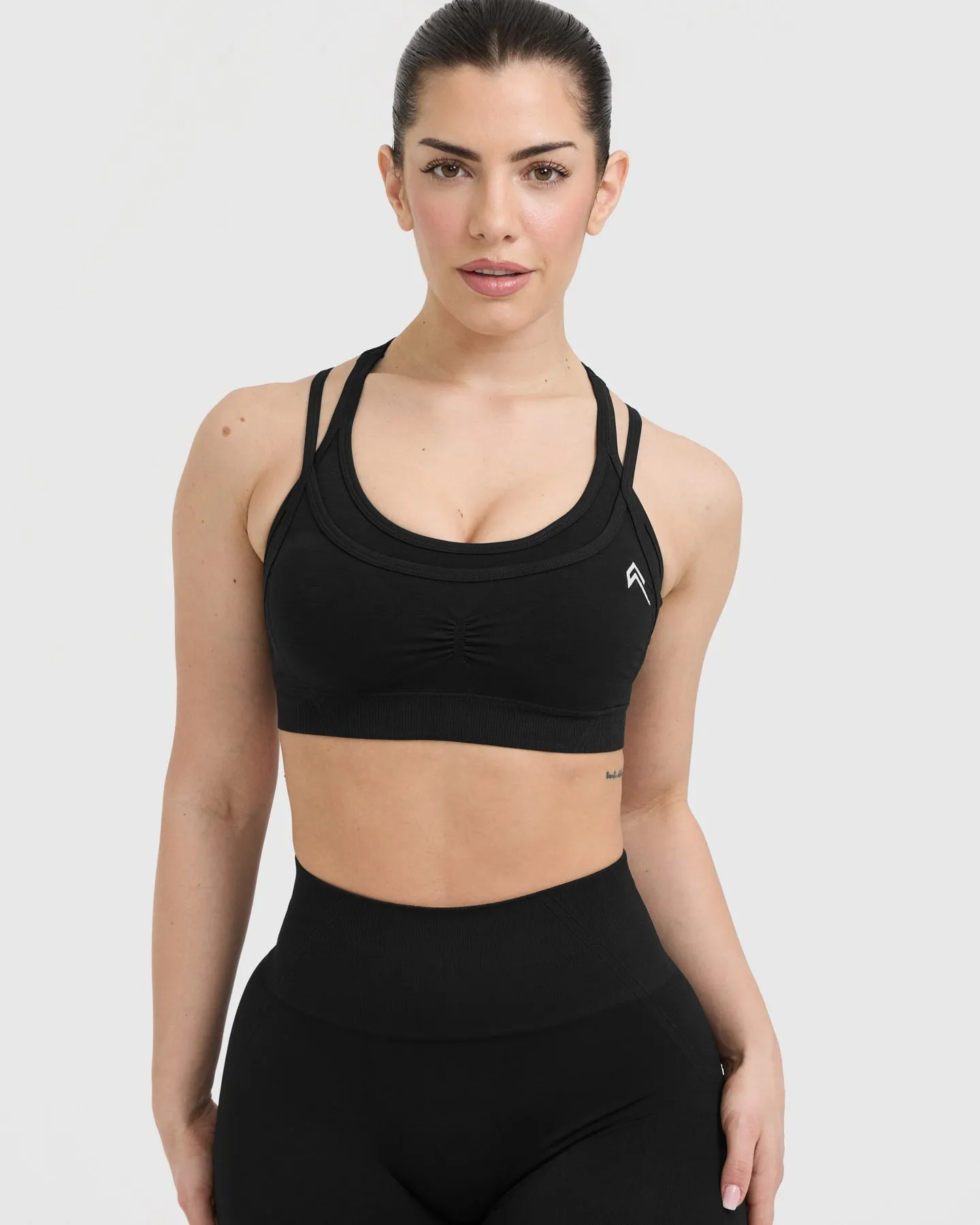 Effortless Seamless Layered Sports Bra | Black sold by Oner Active product image thumbnail 4