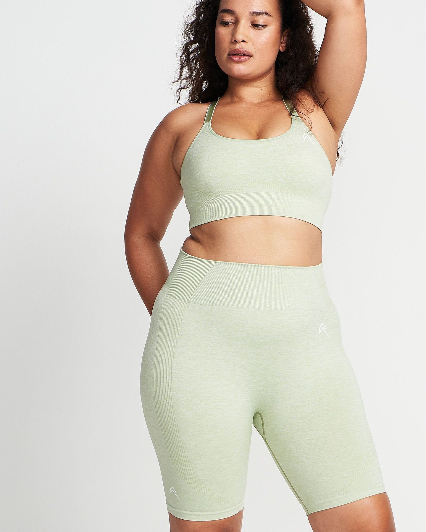 Classic Seamless Cycling Shorts | Pistacchio Marl sold by Oner Active product image thumbnail 5