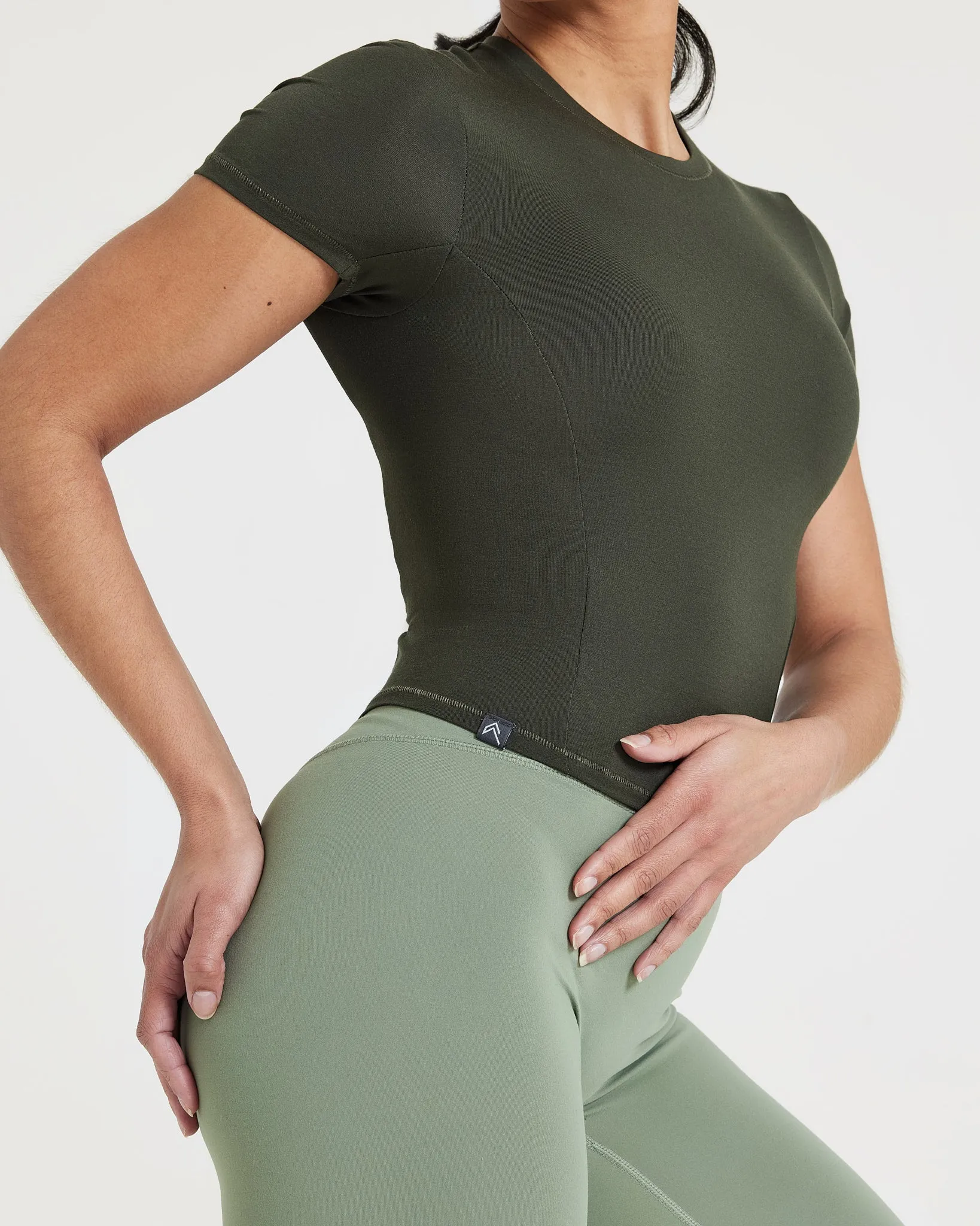 Mellow Soft Mid Short Sleeve T-Shirt | Khaki sold by Oner Active product image thumbnail 5