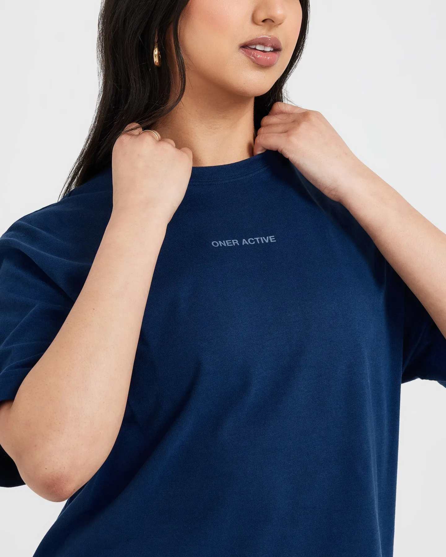 Classic Mirror Graphic Oversized T-Shirt | Washed Midnight sold by Oner Active product image thumbnail 4