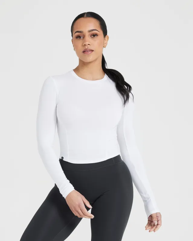 Mellow™ Soft Mid Long Sleeve Top | White sold by Oner Active