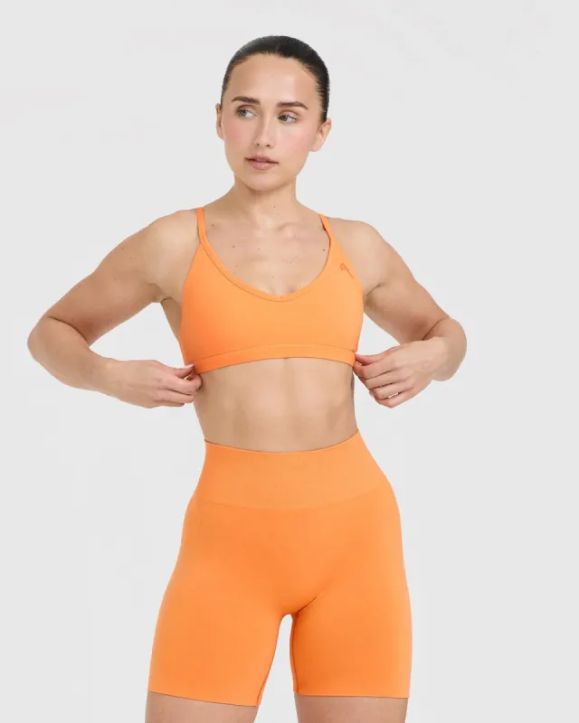 Timeless Strappy Bralette | Apricot Orange sold by Oner Active