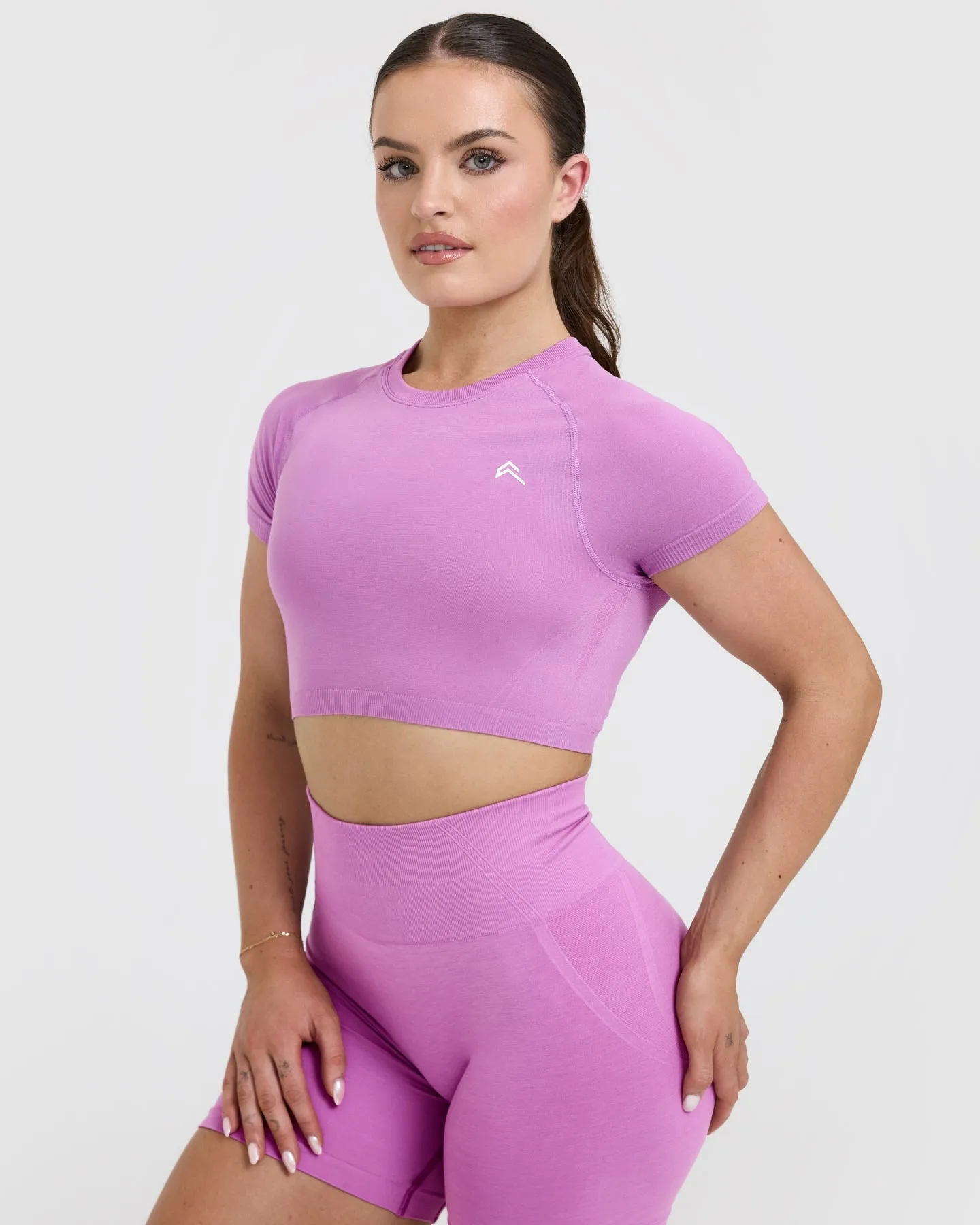 Go To Seamless Fitted Crop Top | Orchid Purple sold by Oner Active product image thumbnail 4