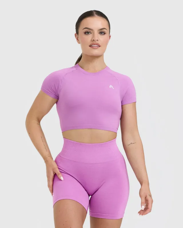 Go To Seamless Fitted Crop Top | Orchid Purple sold by Oner Active
