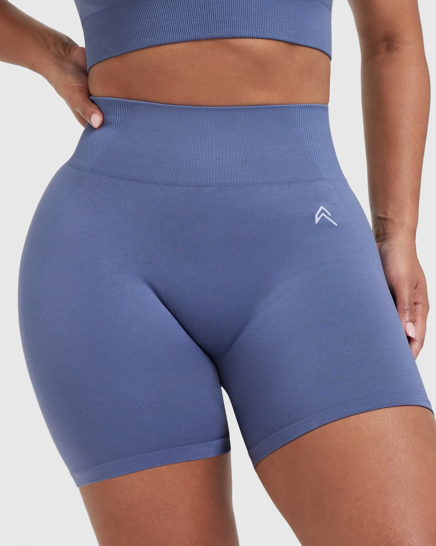 Classic Seamless 2.0 Mid Shorts | Slate Blue Marl sold by Oner Active product image thumbnail 4