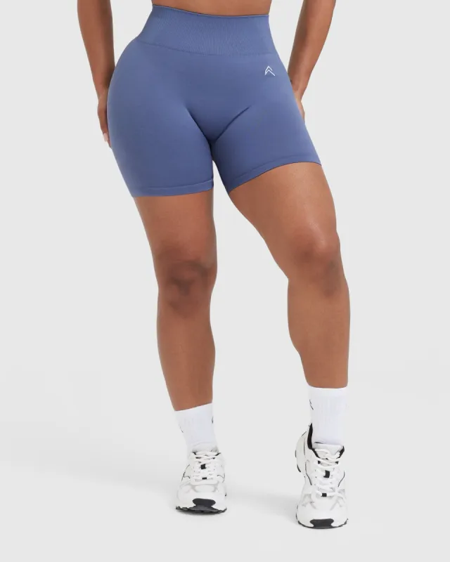Classic Seamless 2.0 Mid Shorts | Slate Blue Marl sold by Oner Active