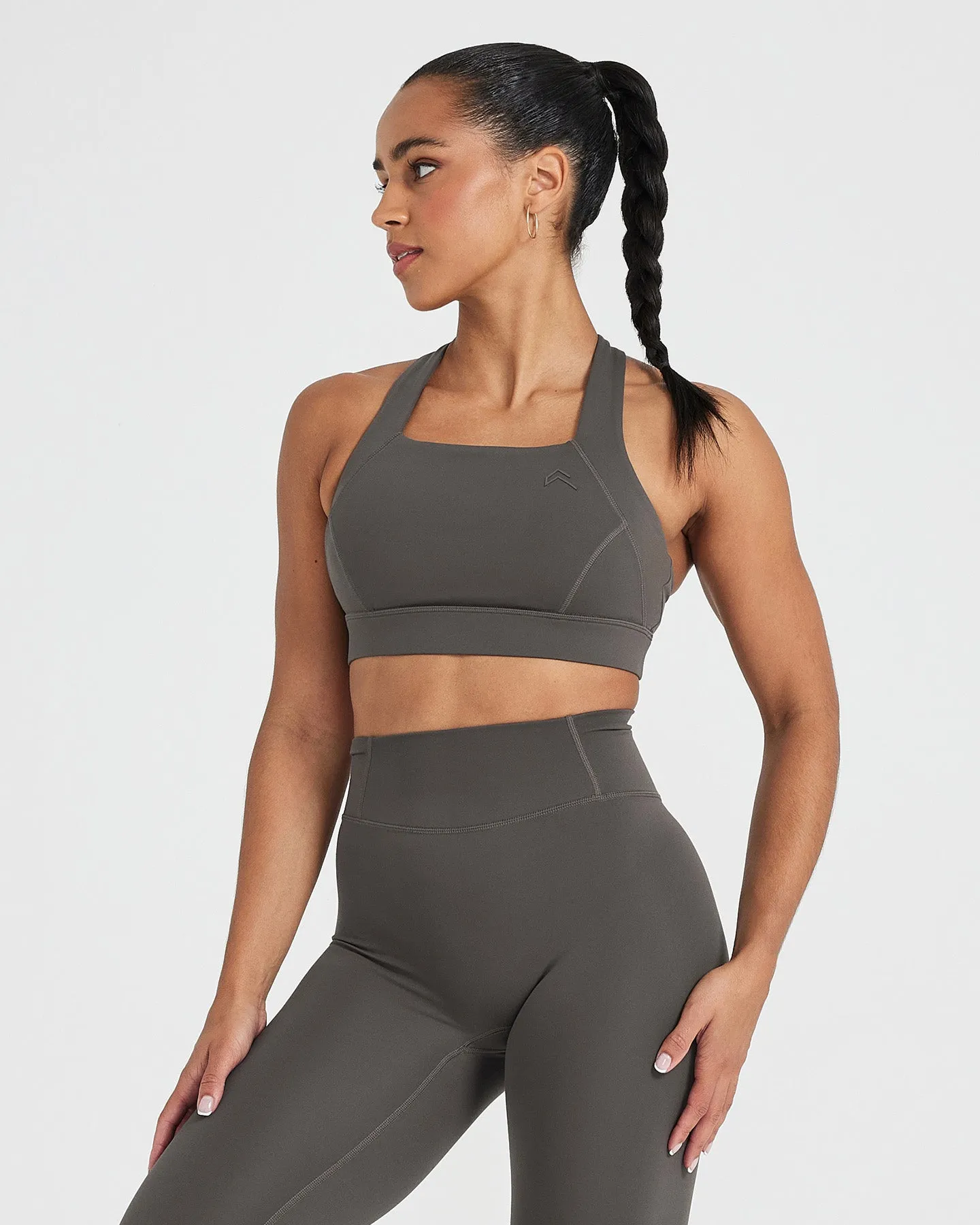 Timeless Wide Strap Sports Bra | Deep Taupe sold by Oner Active product image thumbnail 3