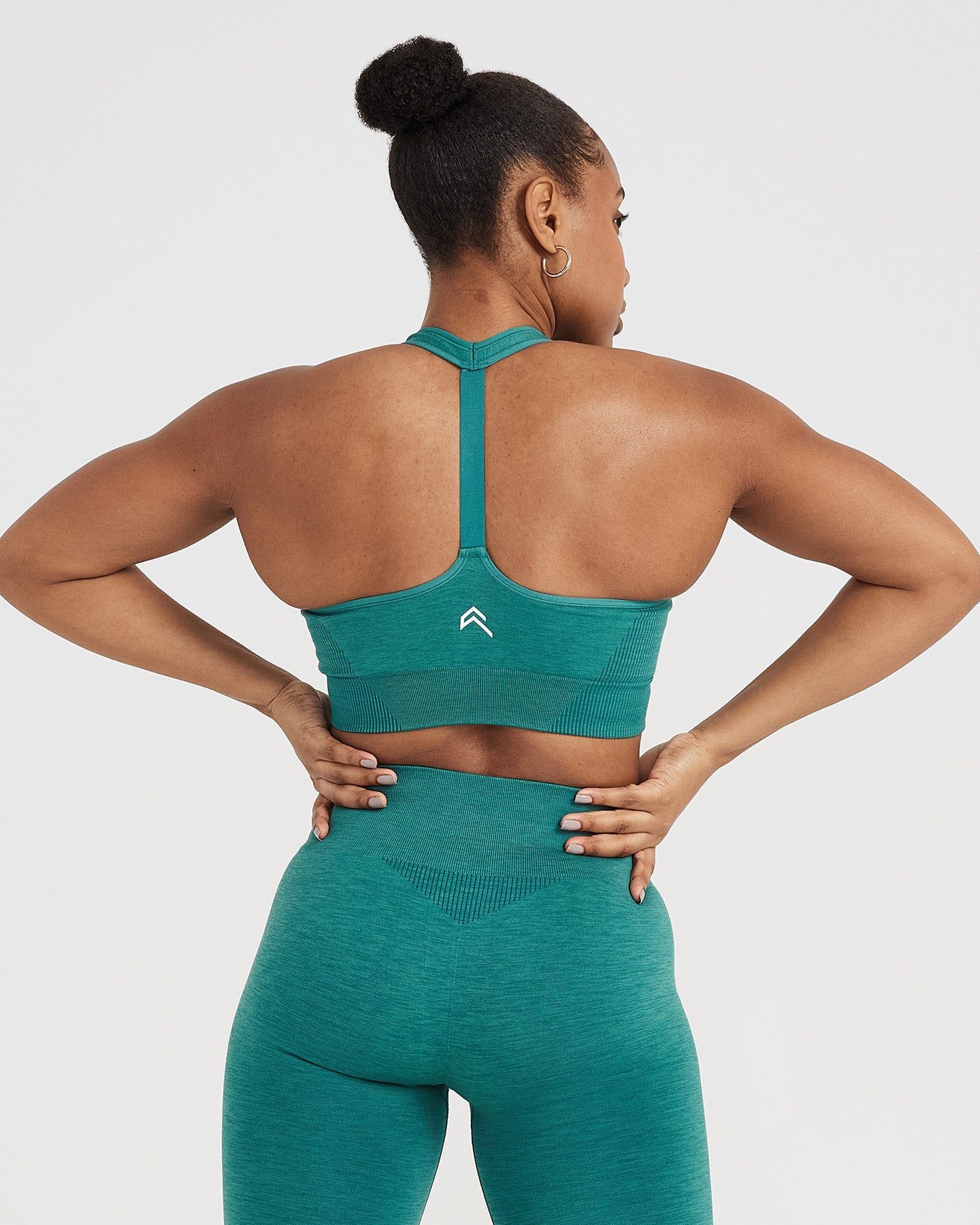 Classic Seamless 2.0 V-Neck Bralette | Mineral Green Marl sold by Oner Active product image thumbnail 5
