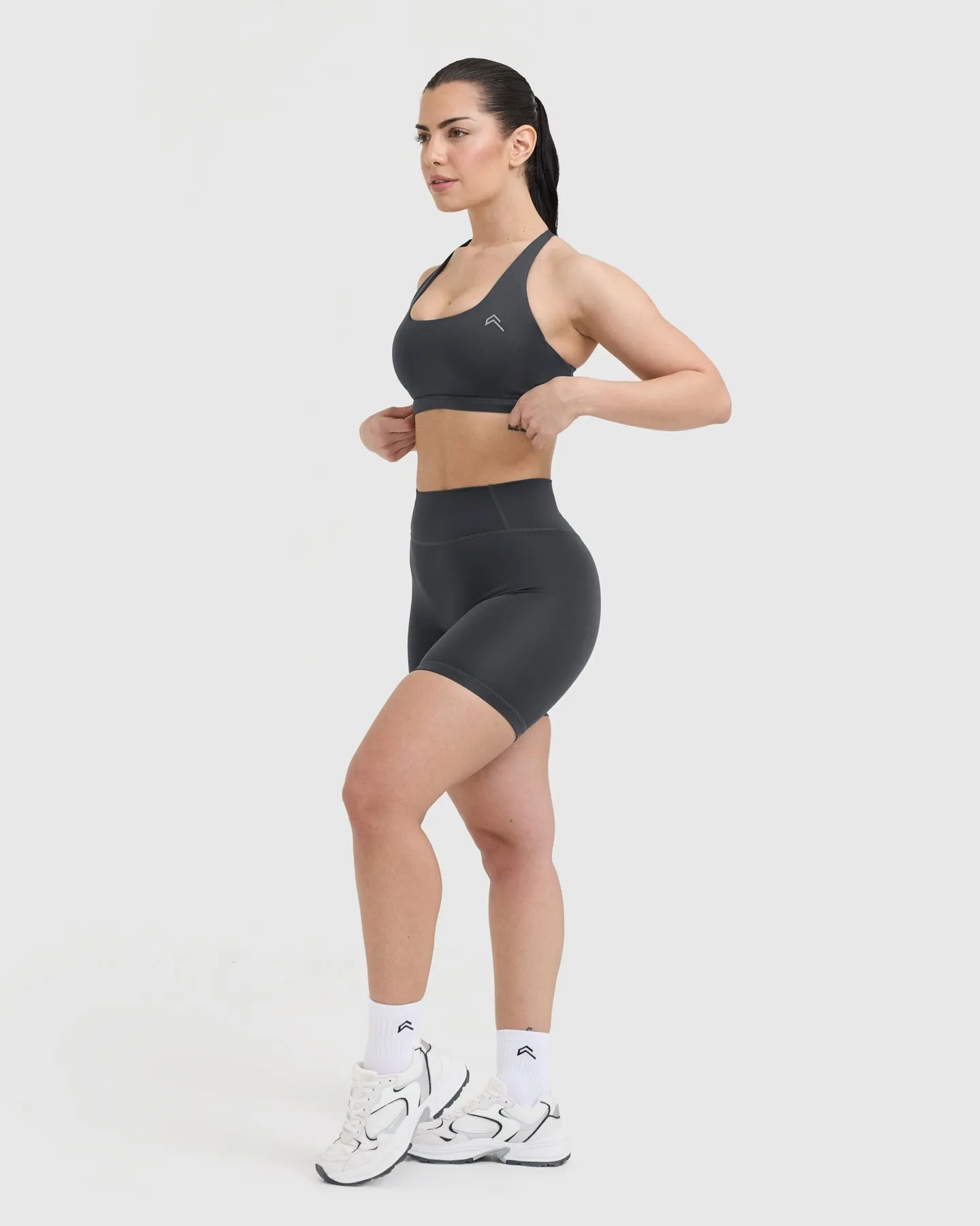 Timeless Square Neck Sports Bra | Coal sold by Oner Active product image thumbnail 3