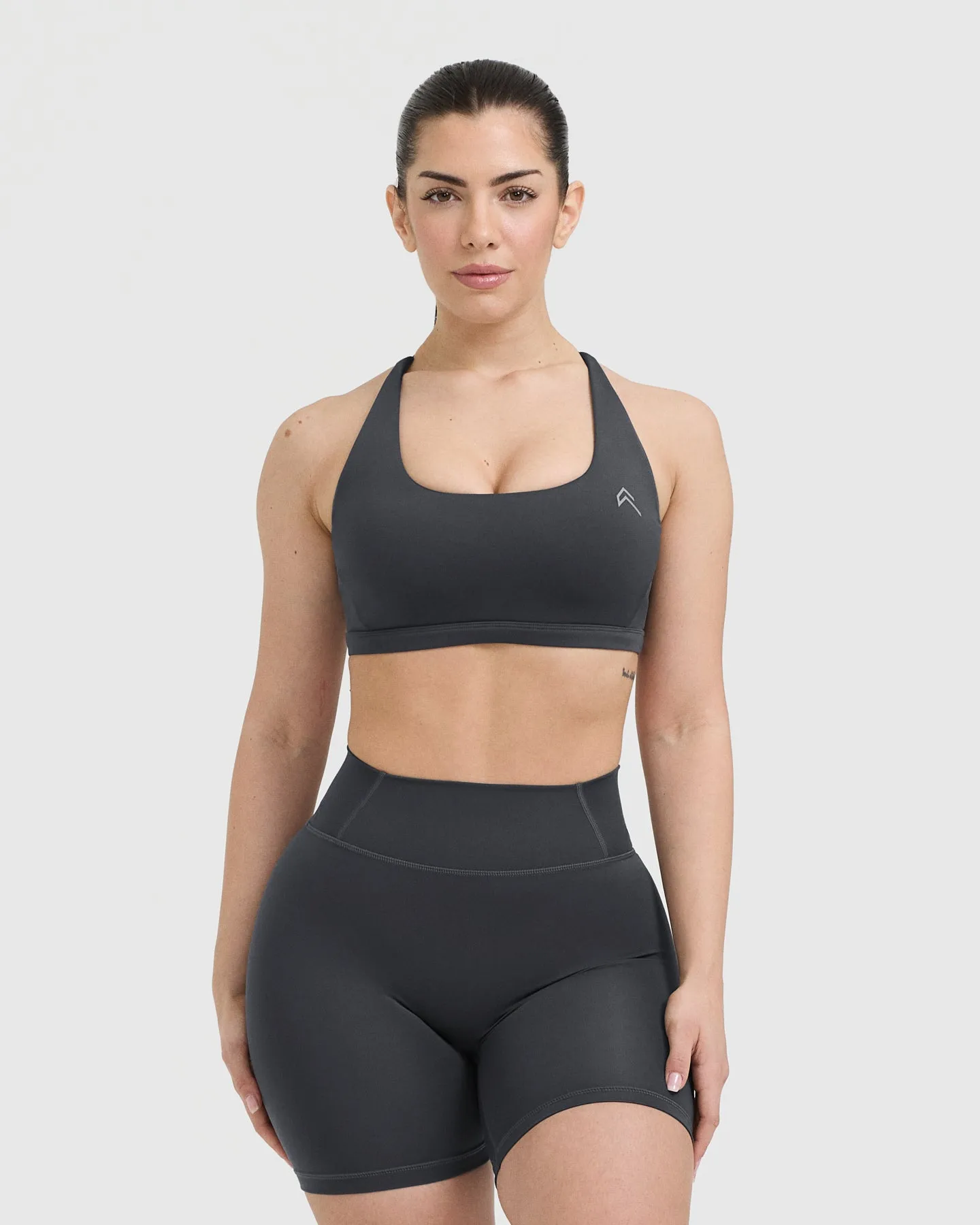 Timeless Square Neck Sports Bra | Coal sold by Oner Active