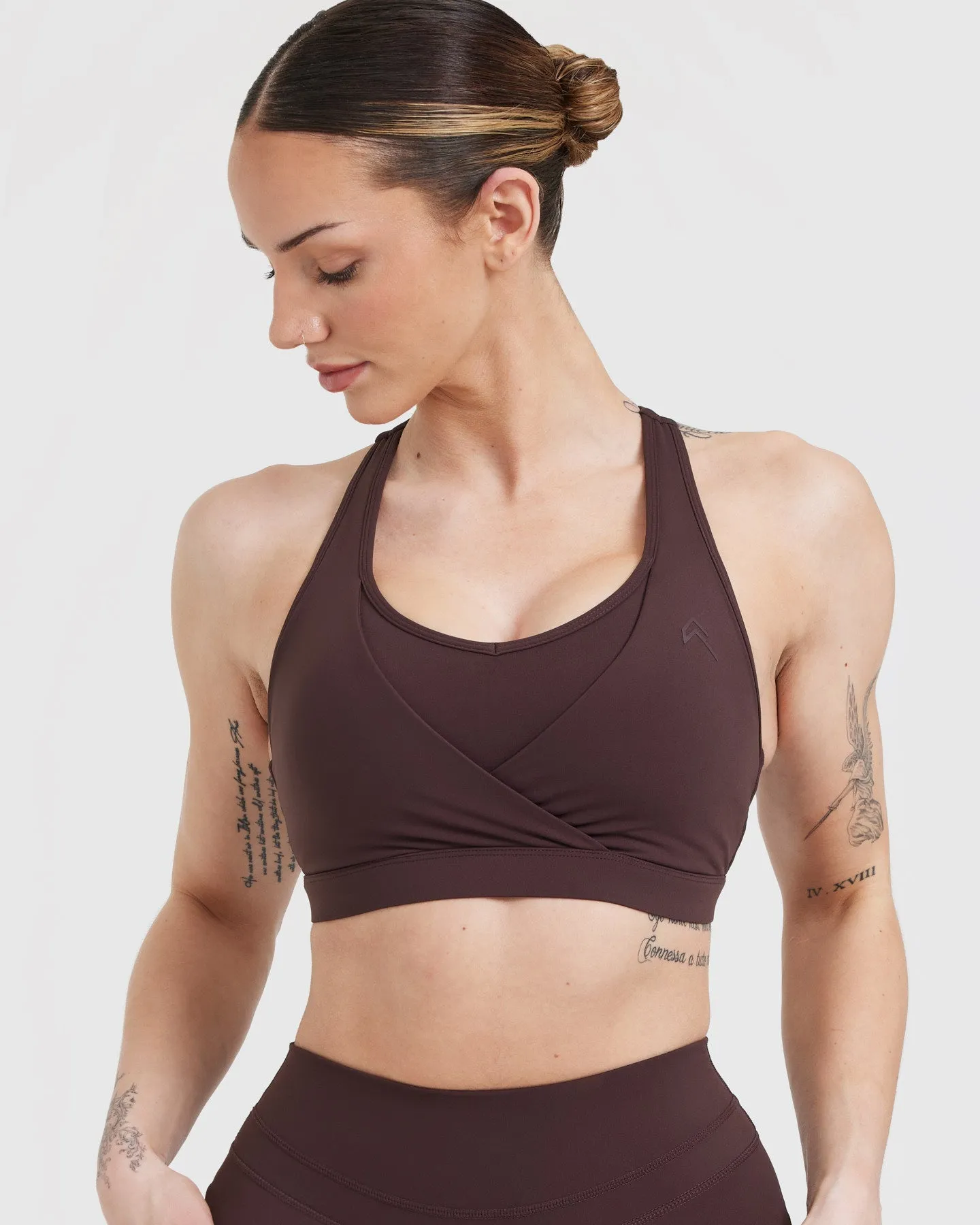 Unified Layered Sports Bra | Plum Brown sold by Oner Active product image thumbnail 4