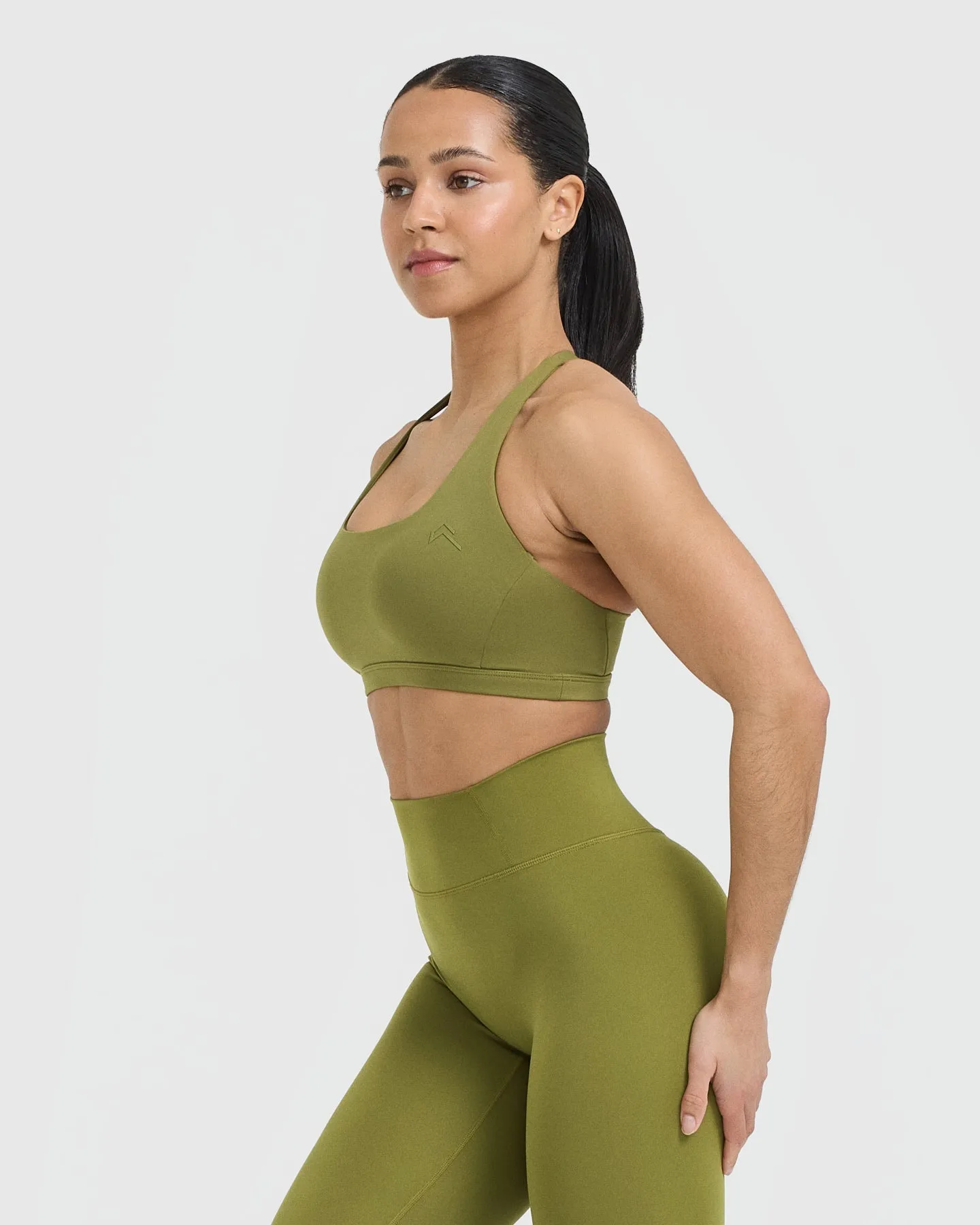 Timeless Square Neck Sports Bra | Olive Green sold by Oner Active product image thumbnail 3