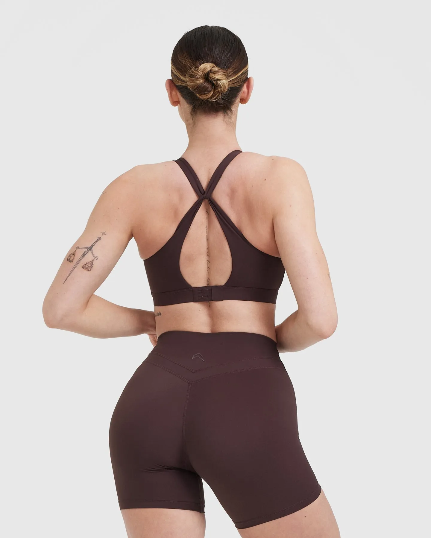 Unified Layered Sports Bra | Plum Brown sold by Oner Active product image thumbnail 2