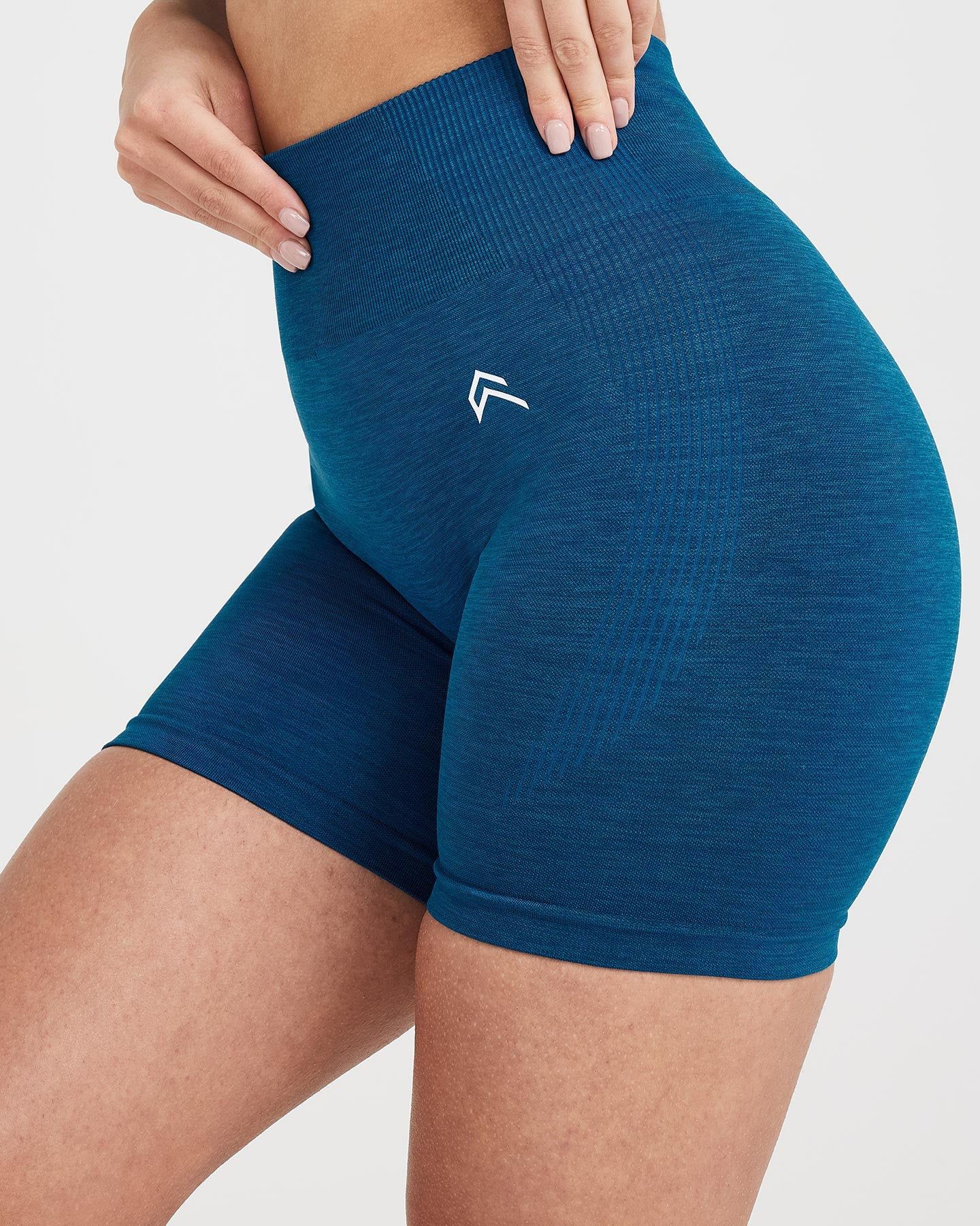 Classic Seamless 2.0 Shorts | Petrol Blue Marl sold by Oner Active product image thumbnail 3