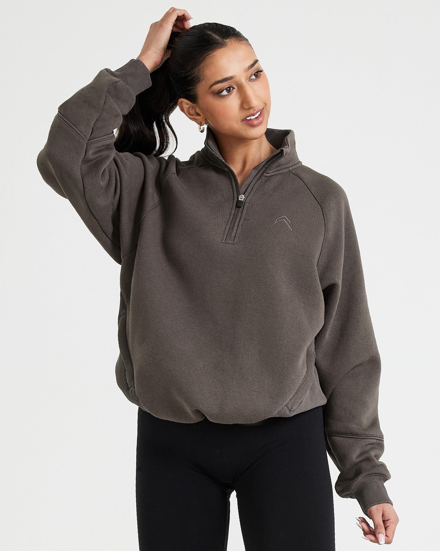 Classic Lounge 1/2 Zip Sweatshirt | Deep Taupe sold by Oner Active