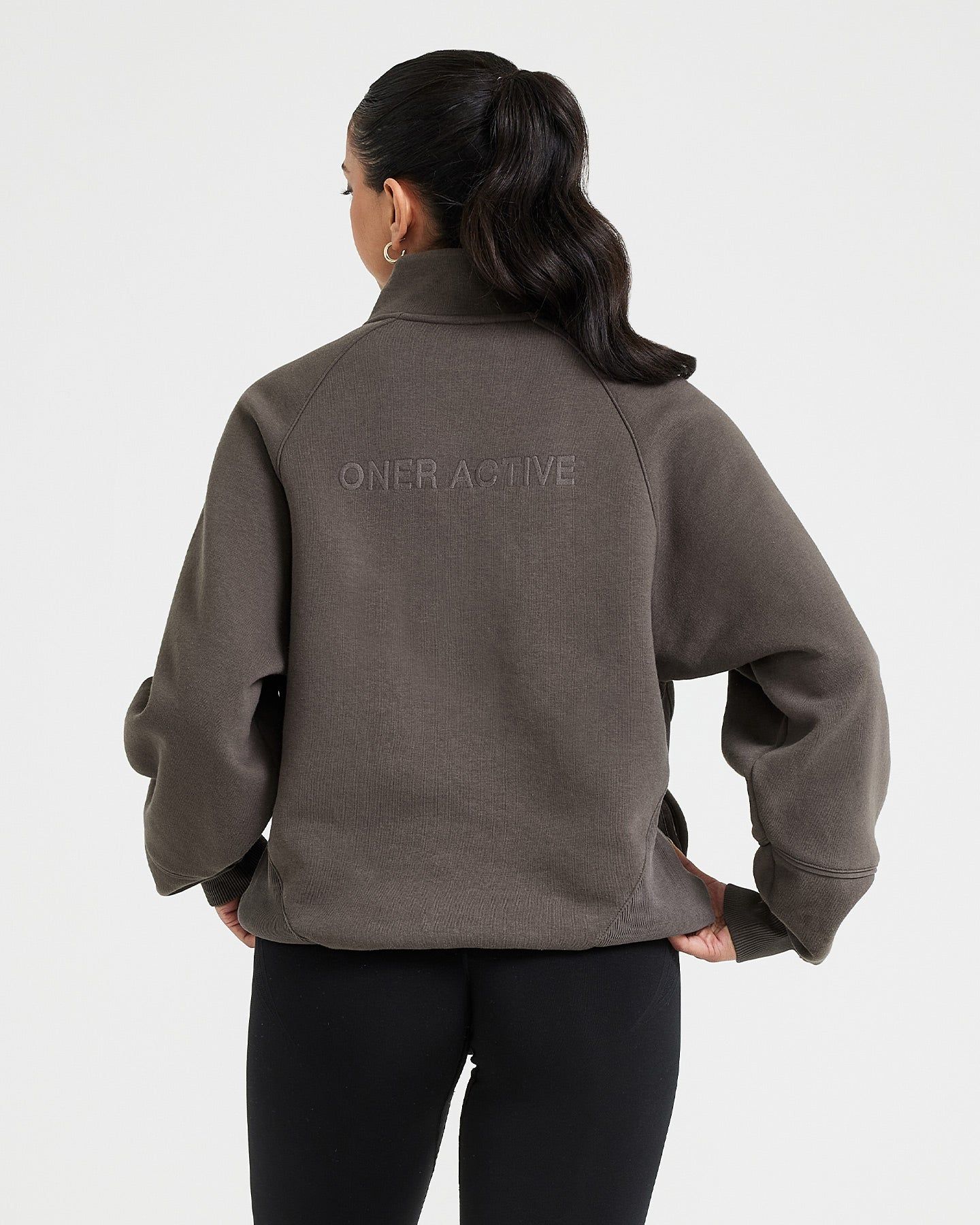 Classic Lounge 1/2 Zip Sweatshirt | Deep Taupe sold by Oner Active product image thumbnail 2
