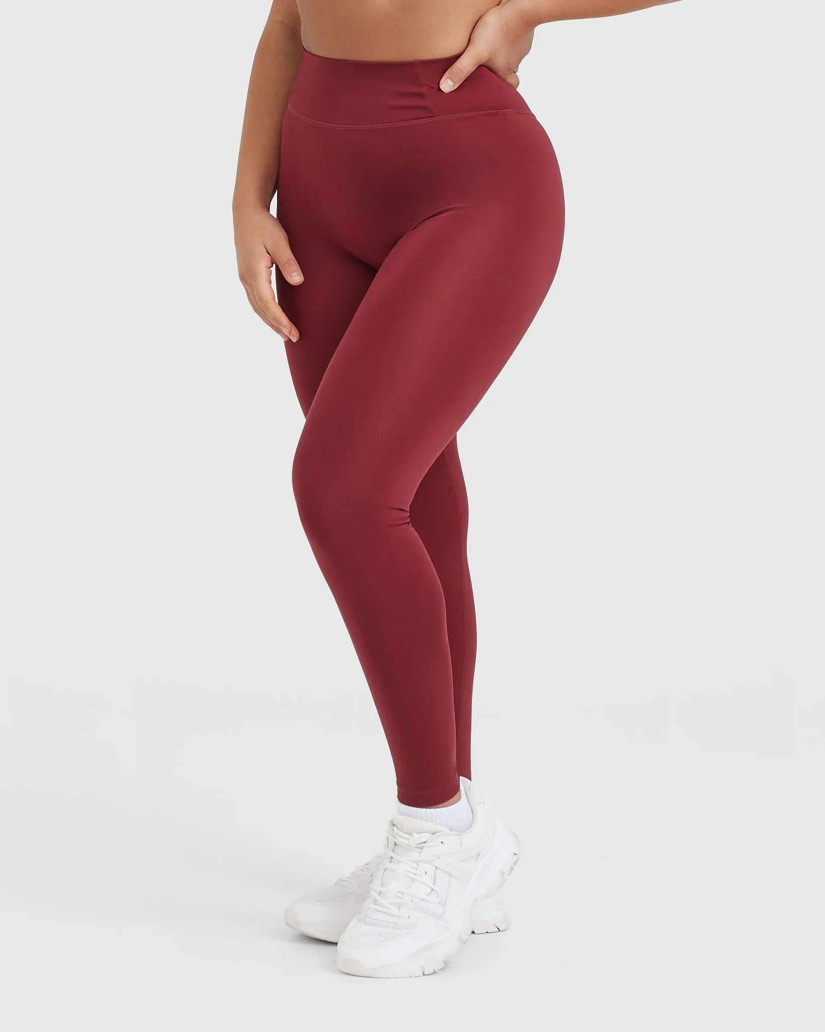 Timeless High Waisted Leggings | Burnt Cherry sold by Oner Active product image thumbnail 3