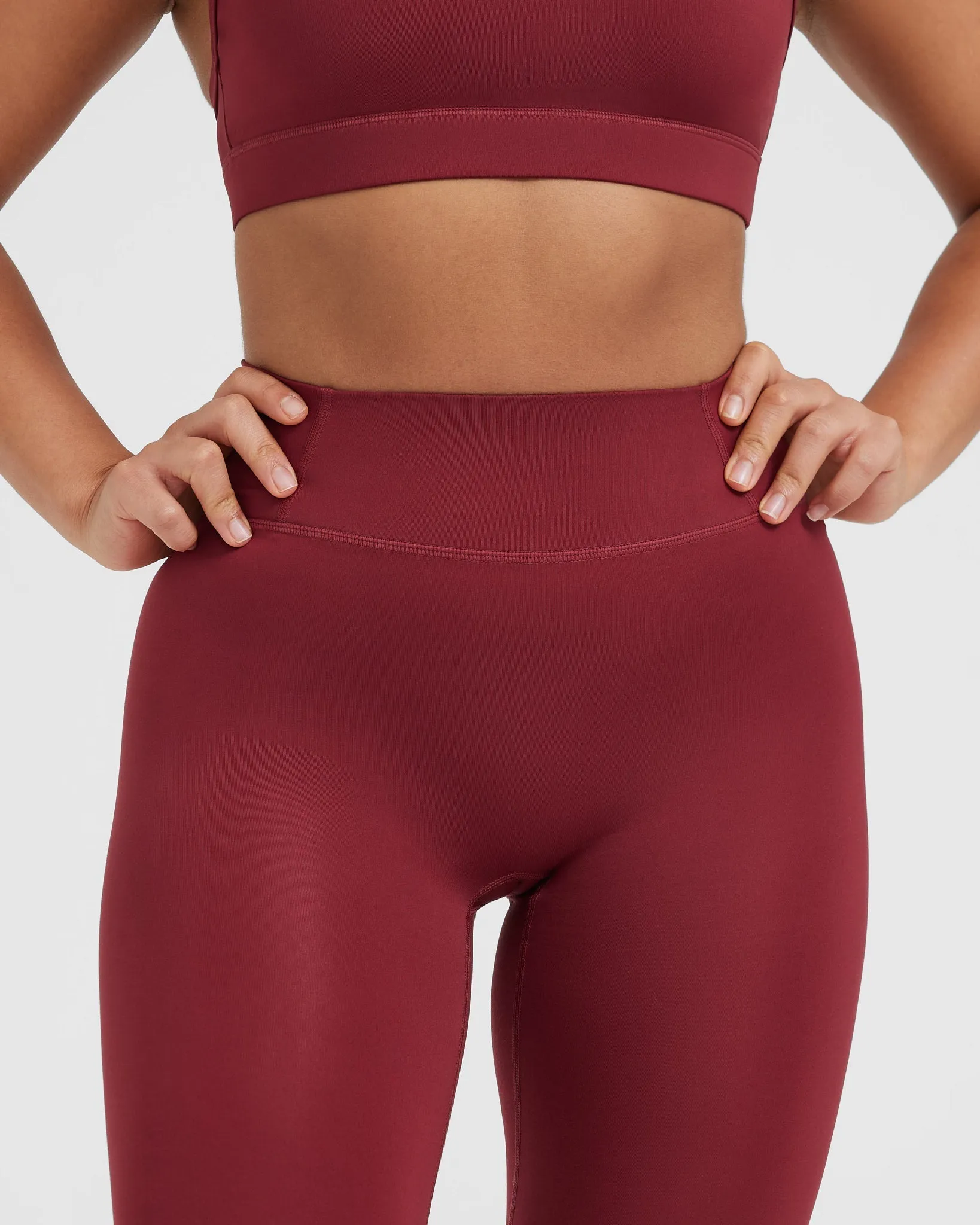 Timeless High Waisted Leggings | Burnt Cherry sold by Oner Active product image thumbnail 4