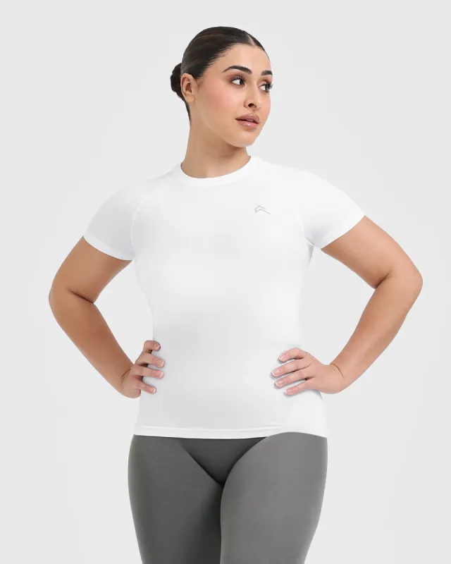 Go To Seamless Fitted Top | White sold by Oner Active