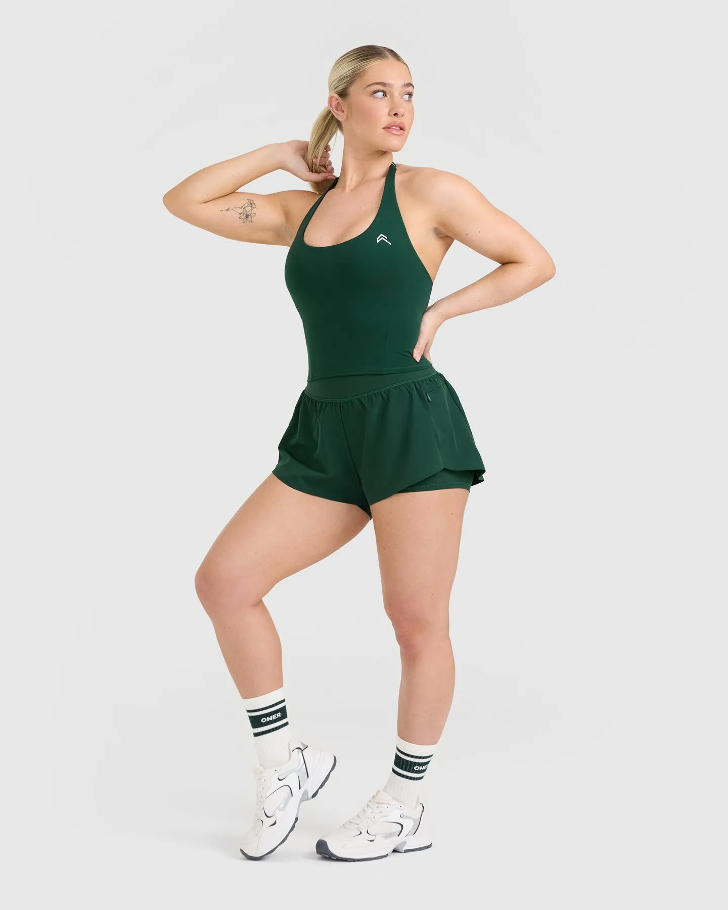 Timeless Halter Neck Mid Vest | Racing Green sold by Oner Active product image thumbnail 3