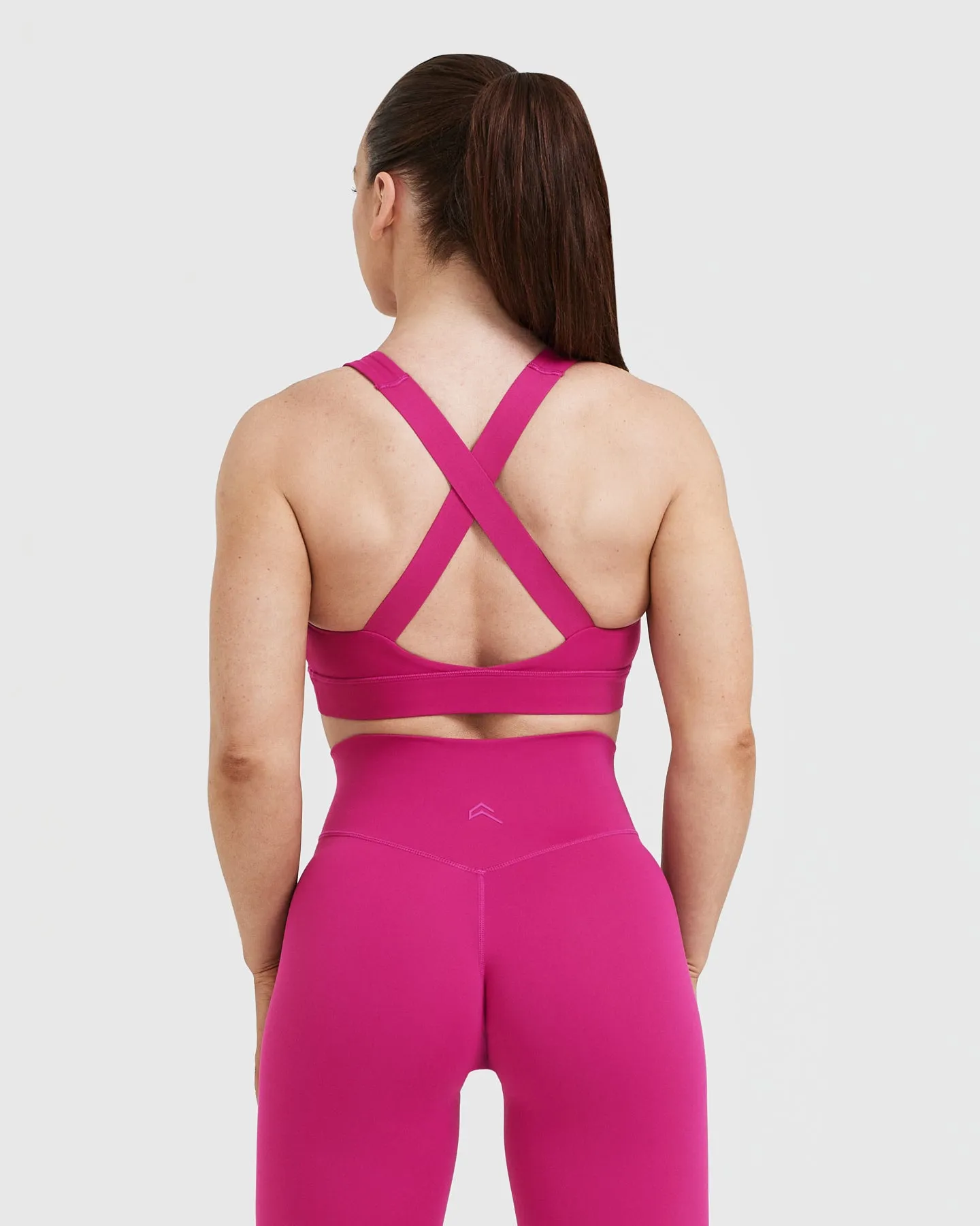 Timeless Wide Strap Sports Bra | Fuchsia sold by Oner Active product image thumbnail 2