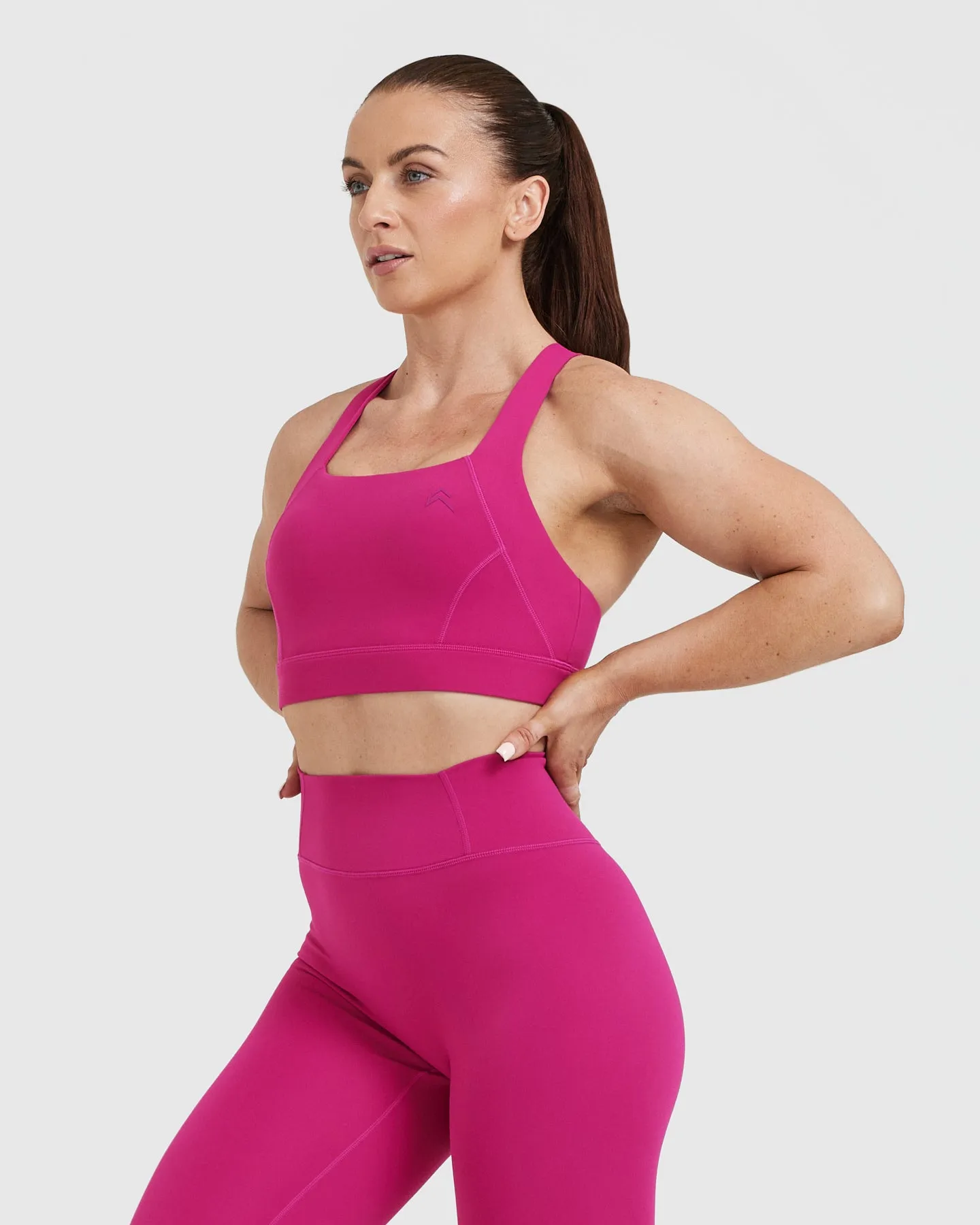 Timeless Wide Strap Sports Bra | Fuchsia sold by Oner Active product image thumbnail 3