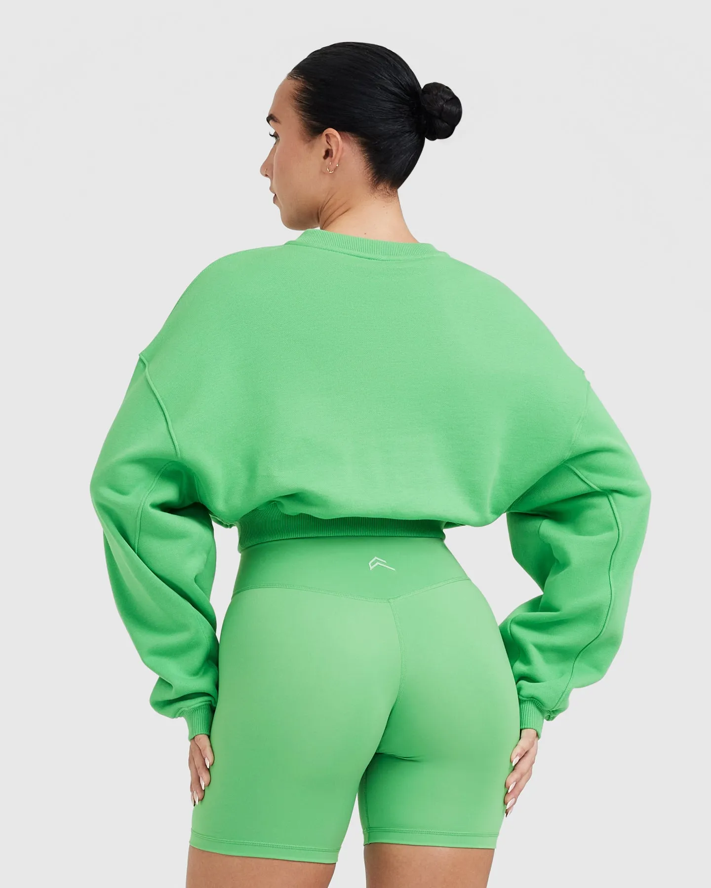 All Day Est 2020 Crop V-Neck Sweatshirt | Jade sold by Oner Active product image thumbnail 2