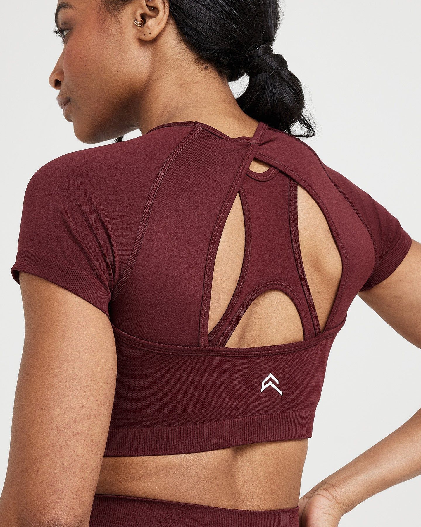 Effortless Seamless Short Sleeve Crop Top | Rosewood sold by Oner Active product image thumbnail 5