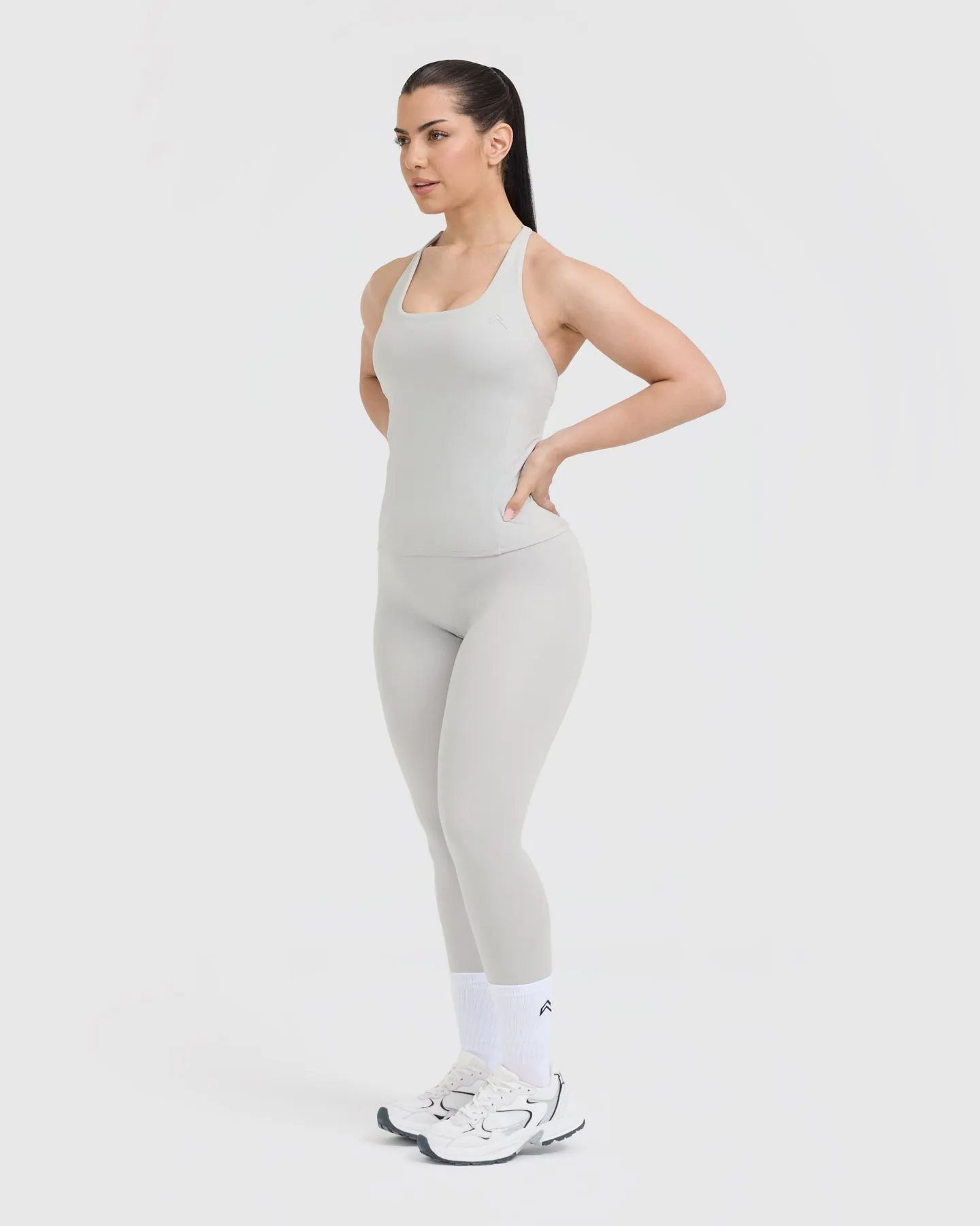 Timeless Square Neck Vest | Light Grey sold by Oner Active product image thumbnail 3