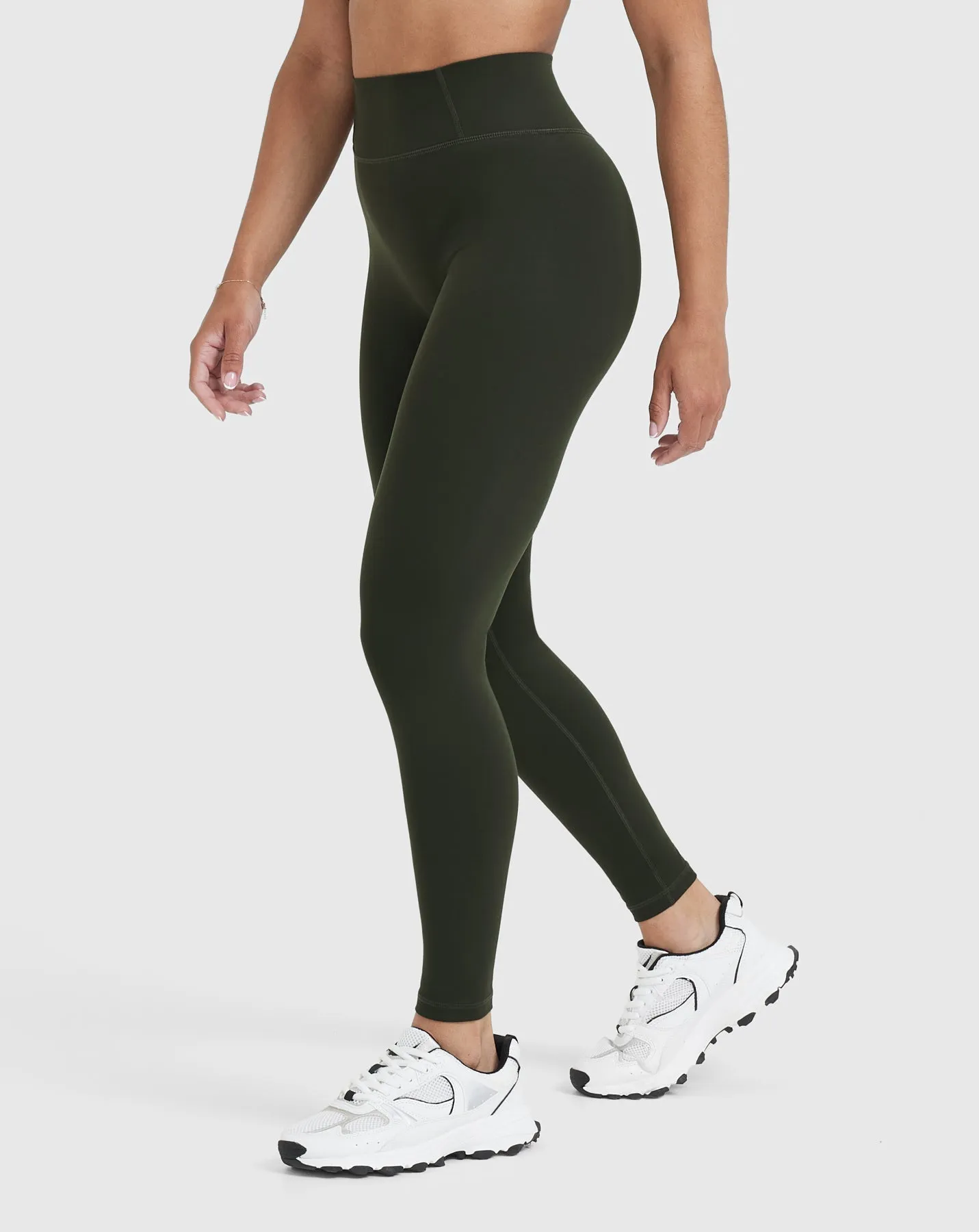 Timeless High Waisted Leggings | Khaki sold by Oner Active product image thumbnail 3
