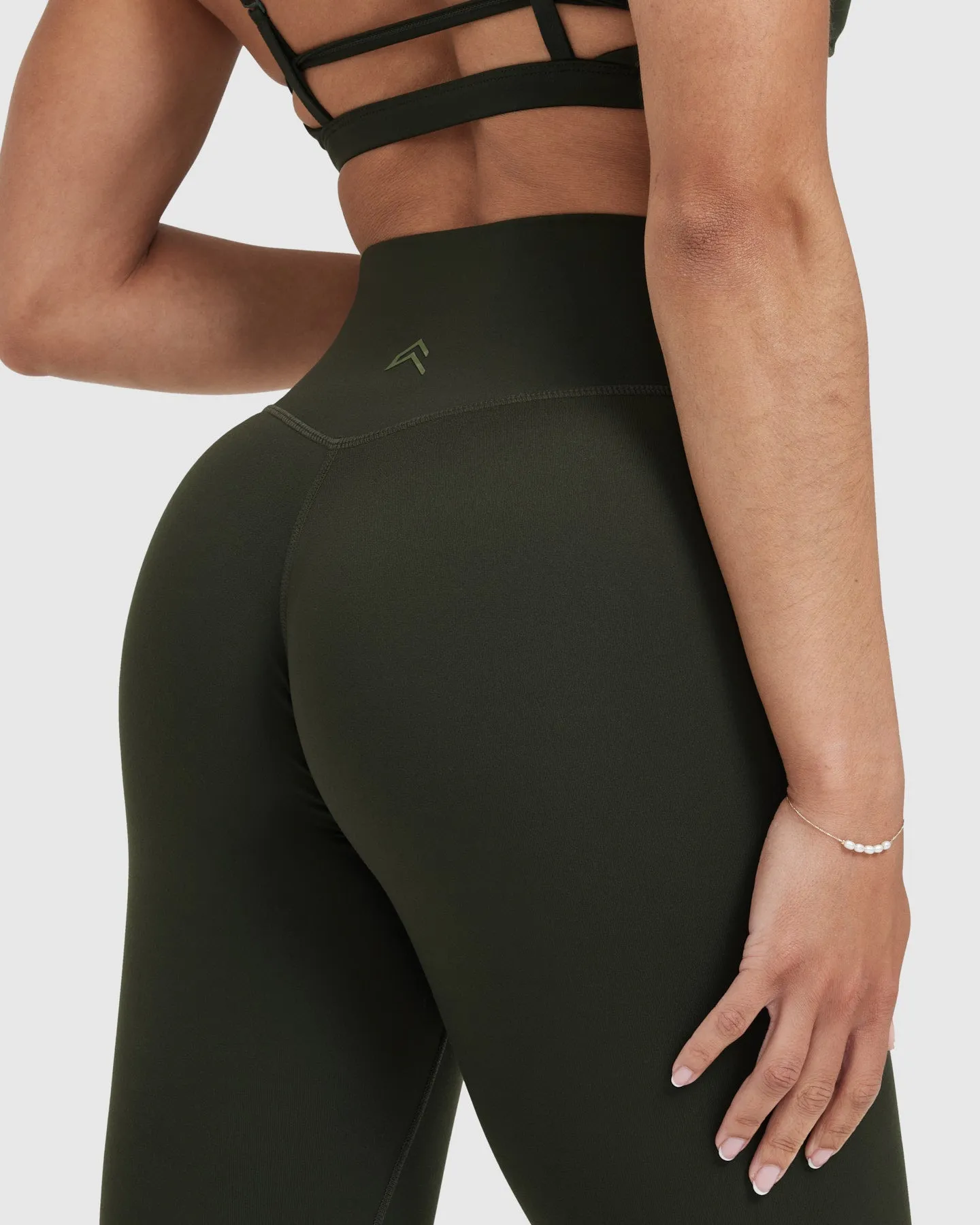 Timeless High Waisted Leggings | Khaki sold by Oner Active product image thumbnail 5