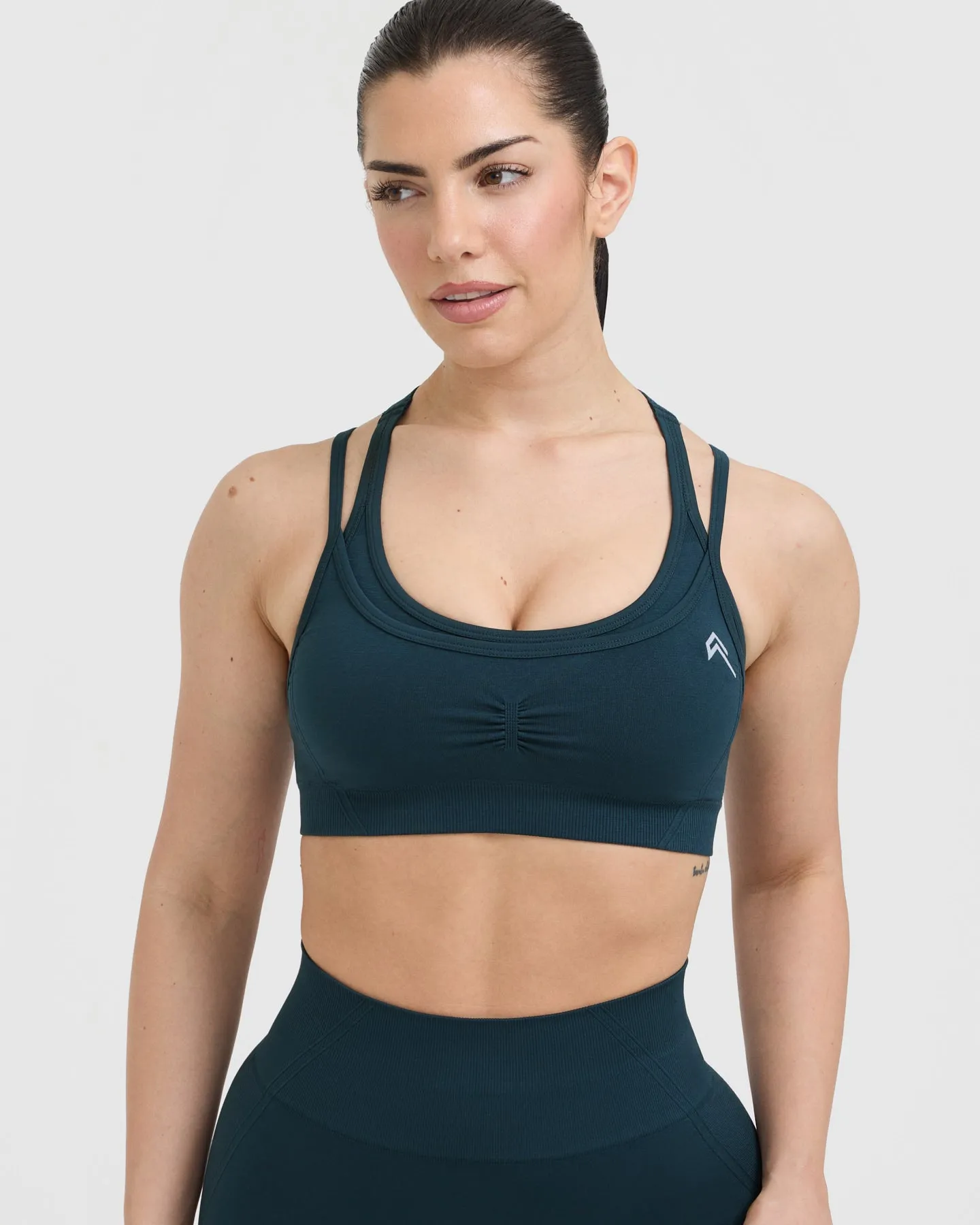Effortless Seamless Layered Sports Bra | Oil Blue sold by Oner Active product image thumbnail 4