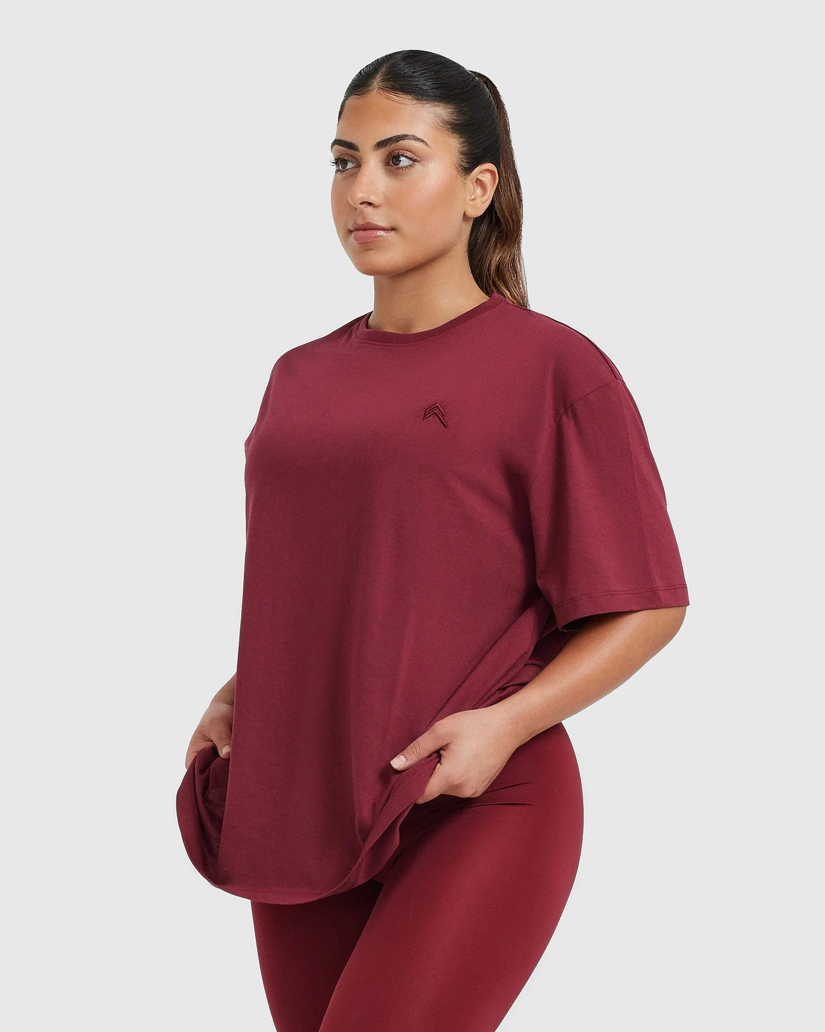Classic Oversized Lightweight T-Shirt | Burnt Cherry sold by Oner Active product image thumbnail 3