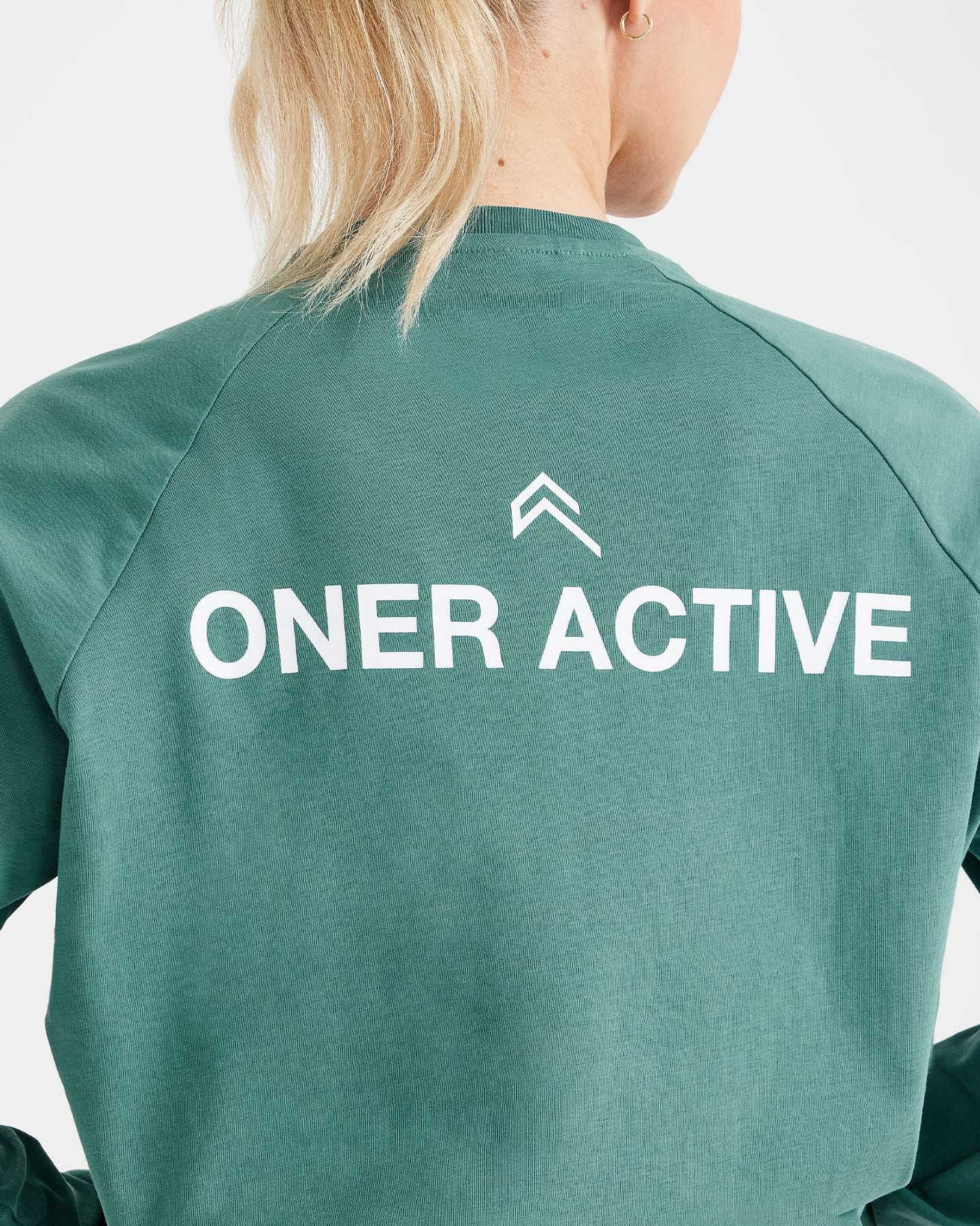 Graphic Oversized Long Sleeve Tee | Washed Mineral Green sold by Oner Active product image thumbnail 5