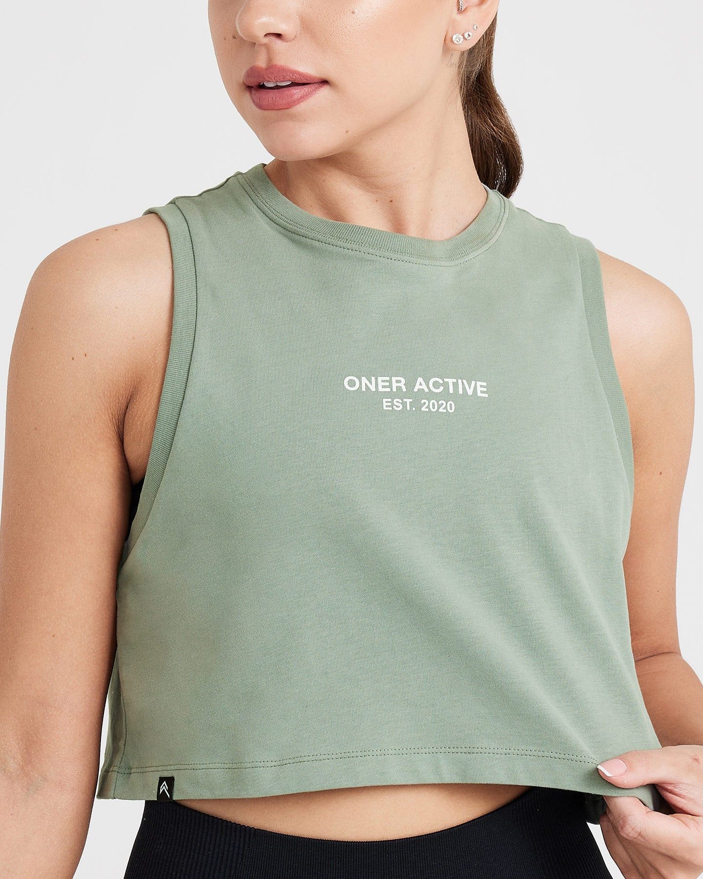Graphic Jersey Tank | Washed Sage sold by Oner Active product image thumbnail 4