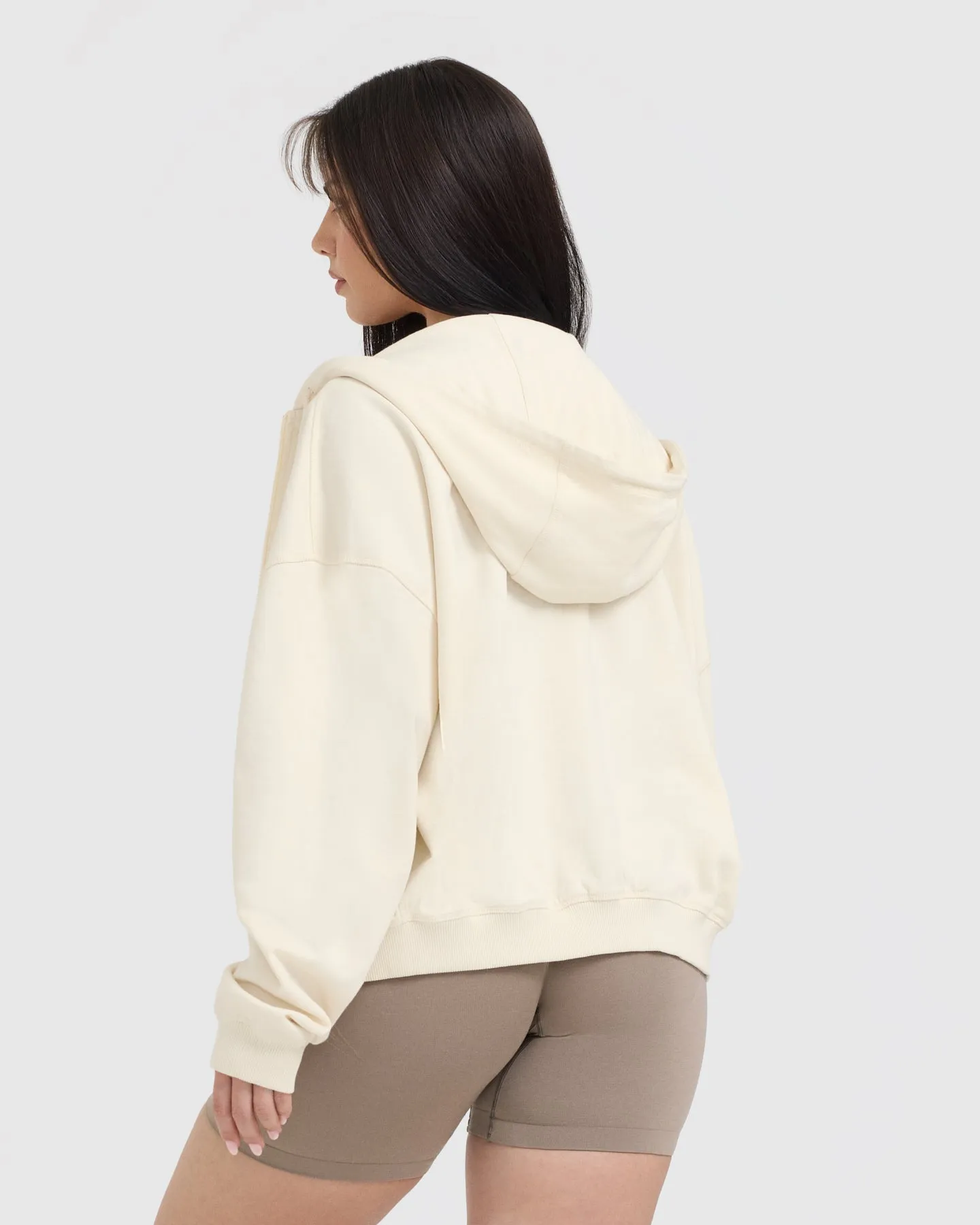 Raw Lounge Oversized Zip Hoodie | Off White sold by Oner Active product image thumbnail 2