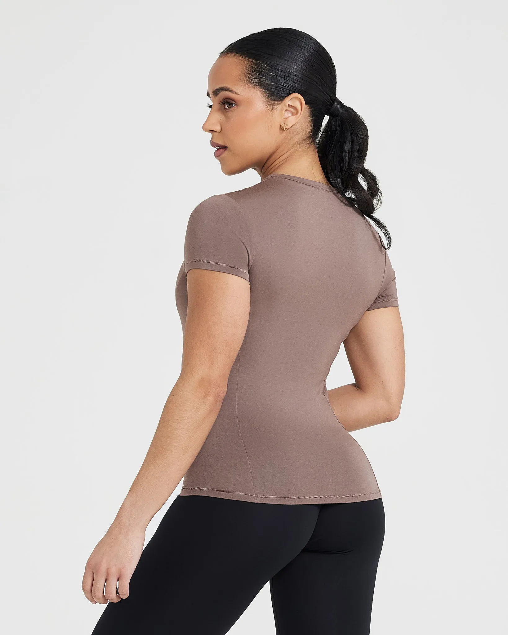 Mellow Soft Short Sleeve T-Shirt | Cool Brown sold by Oner Active product image thumbnail 2