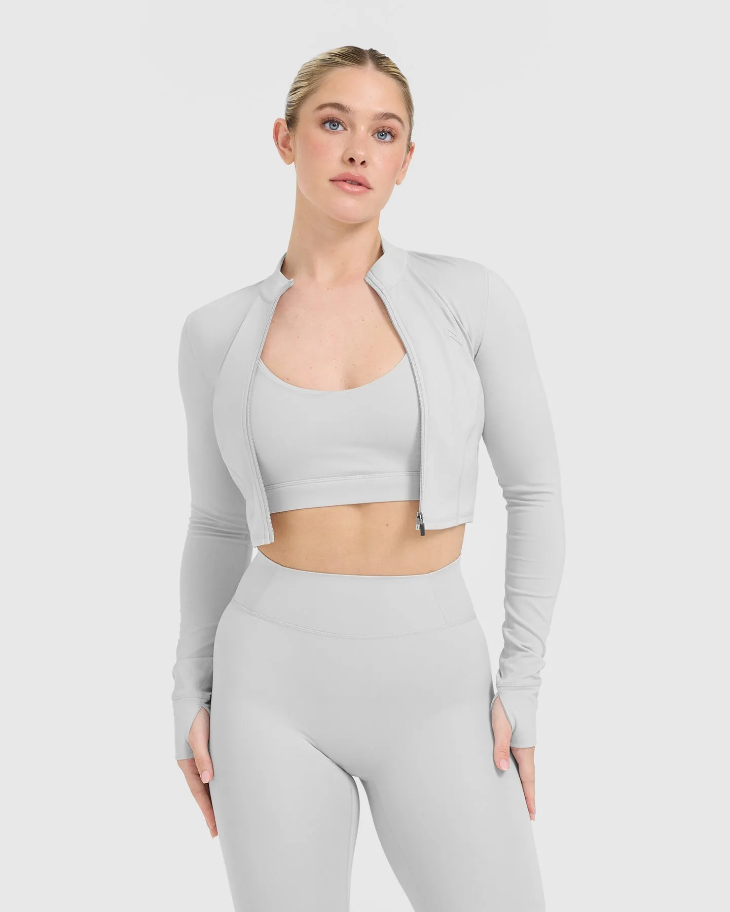 Timeless Crop Jacket | Light Grey sold by Oner Active