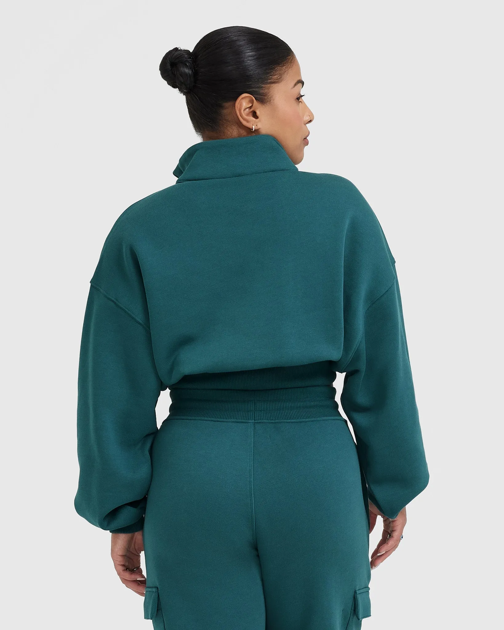 All Day Est 2020 Crop 1/4 Zip Sweatshirt | Marine Teal sold by Oner Active product image thumbnail 2