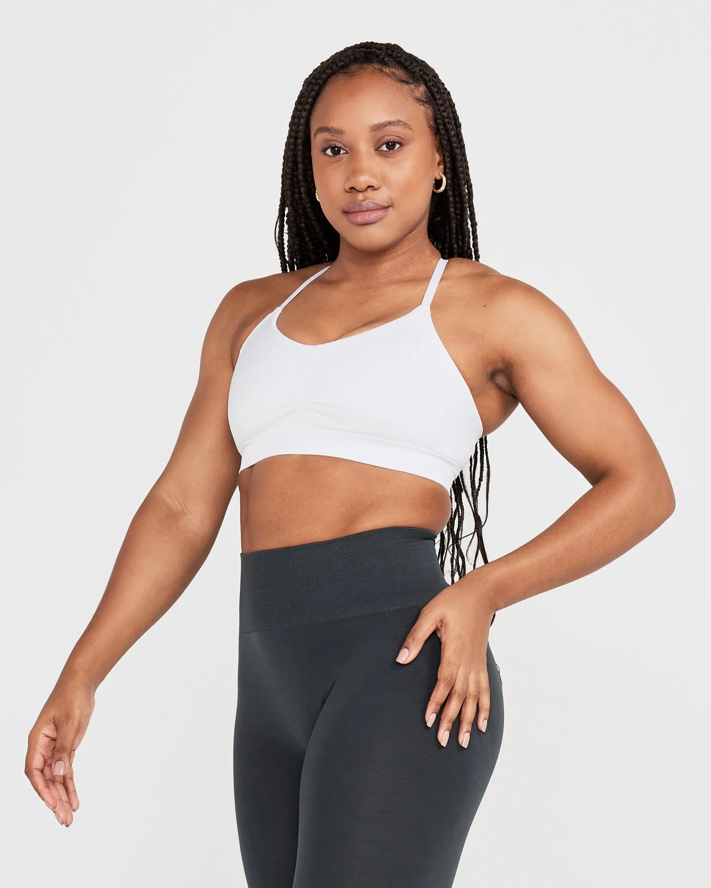 Effortless Micro Bralette | White sold by Oner Active product image thumbnail 3