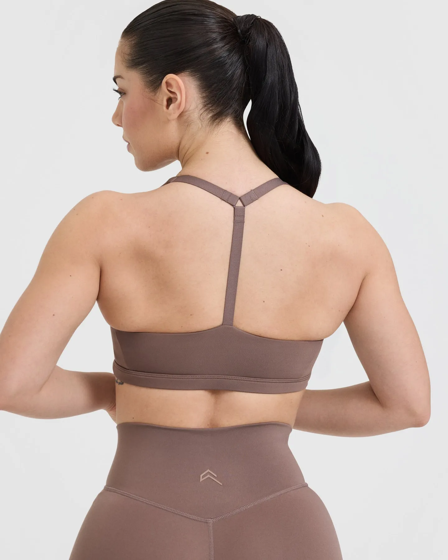 Timeless Square Neck Sports Bra | Cool Brown sold by Oner Active product image thumbnail 5