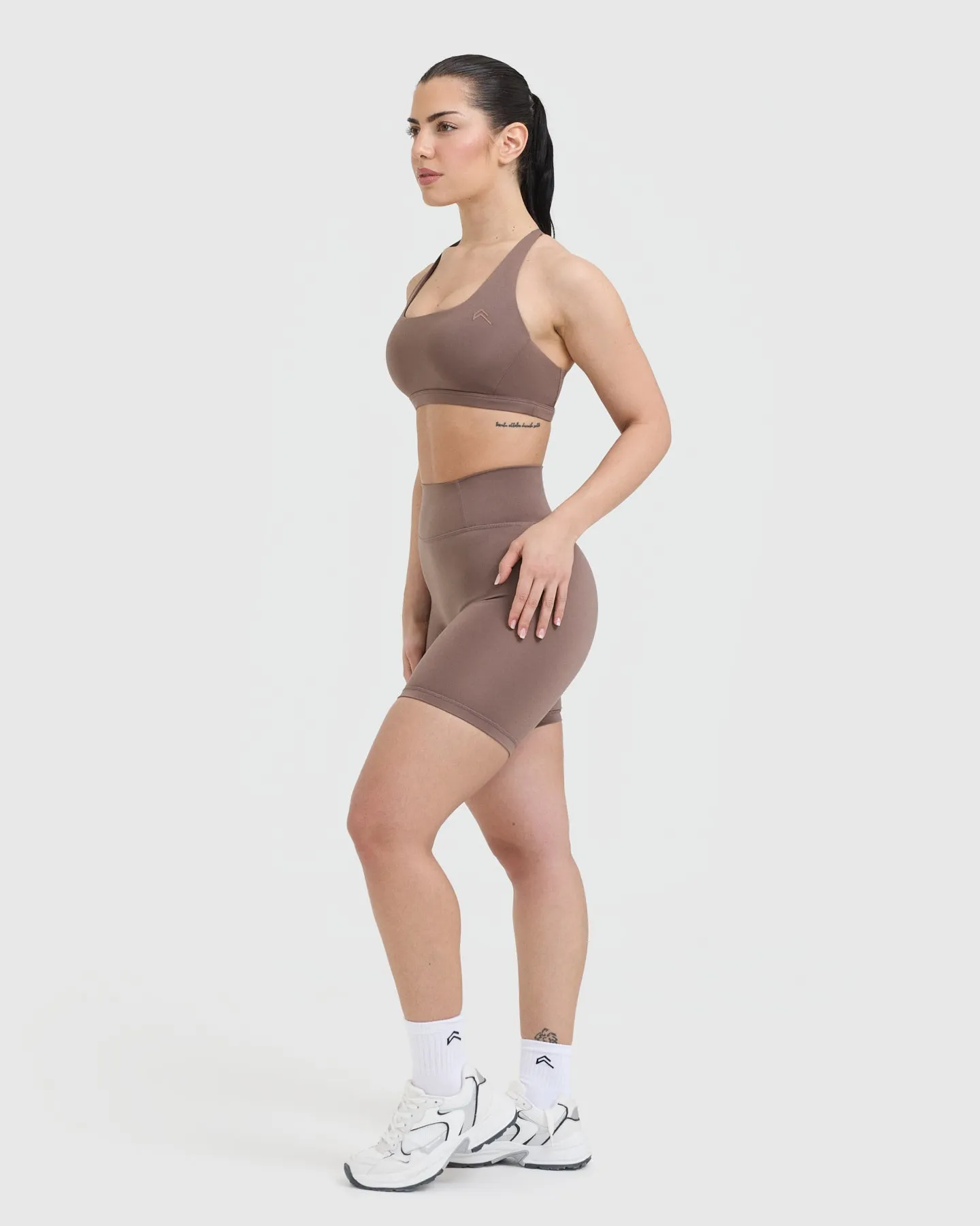 Timeless Square Neck Sports Bra | Cool Brown sold by Oner Active product image thumbnail 3