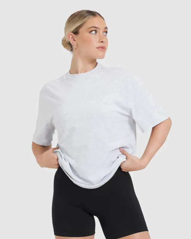 Classic Oversized Lightweight T-Shirt | Light Grey Marl sold by Oner Active